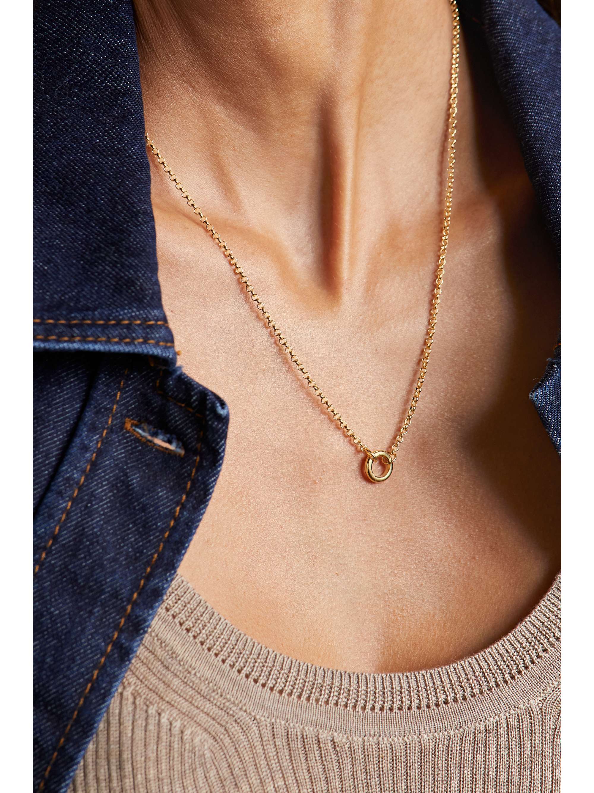 FOUNDRAE Gemstone Heart 18-karat gold topaz necklace