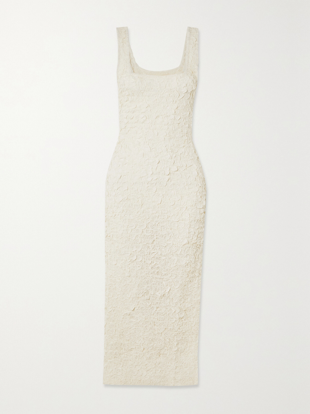 Mara Hoffman Tencel Modal-popcorn Midi Dress In Cream