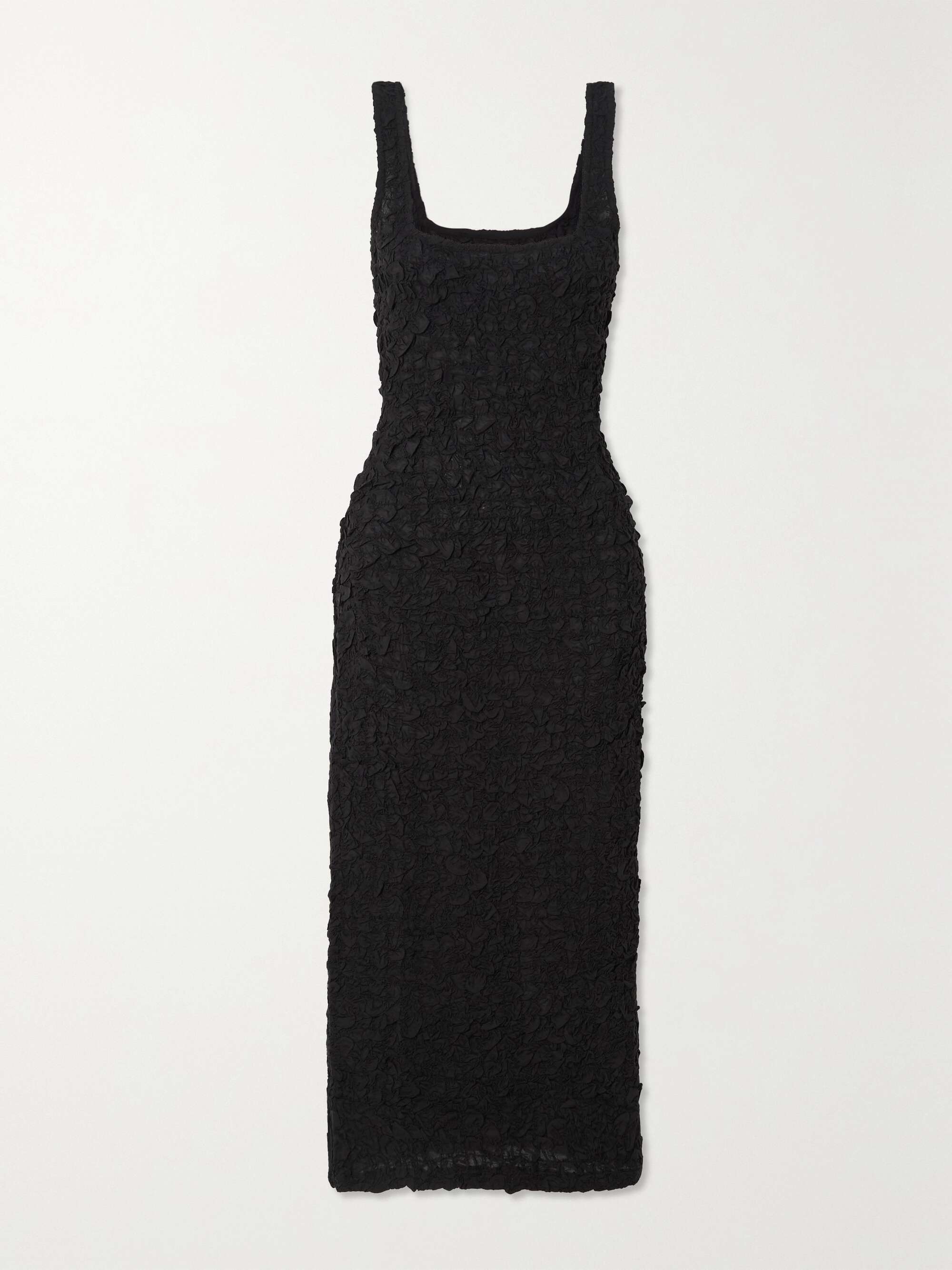 MARA HOFFMAN + NET SUSTAIN popcorn TENCEL modal midi dress NETAPORTER