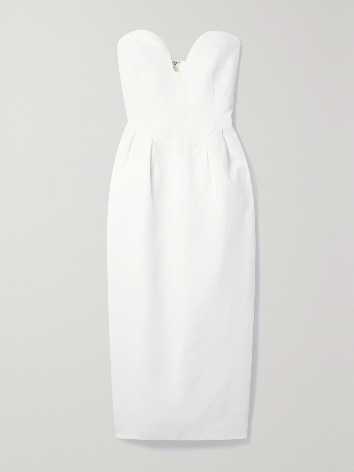 Isla Strapless Tencel Lyocell And Linen-blend Midi Dress