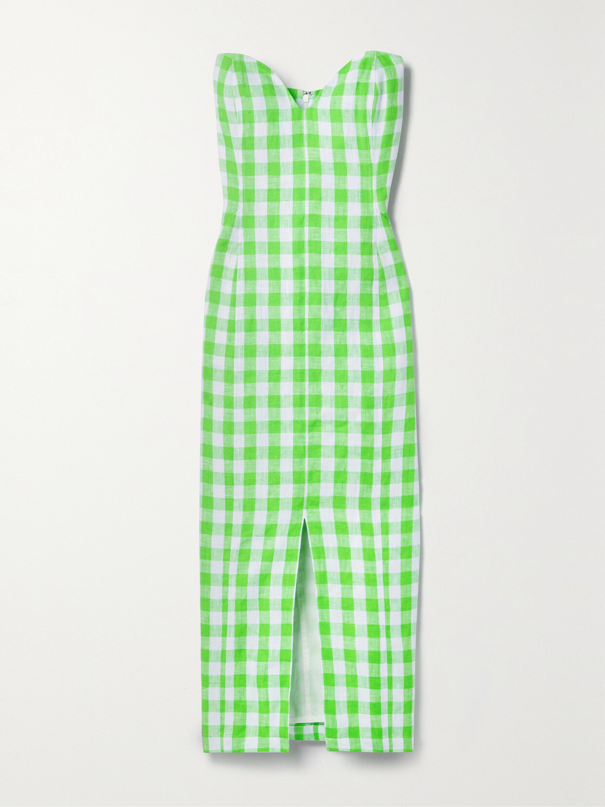 Mara Hoffman - + Net Sustain Didi Strapless Gingham Hemp Midi Dress - Green