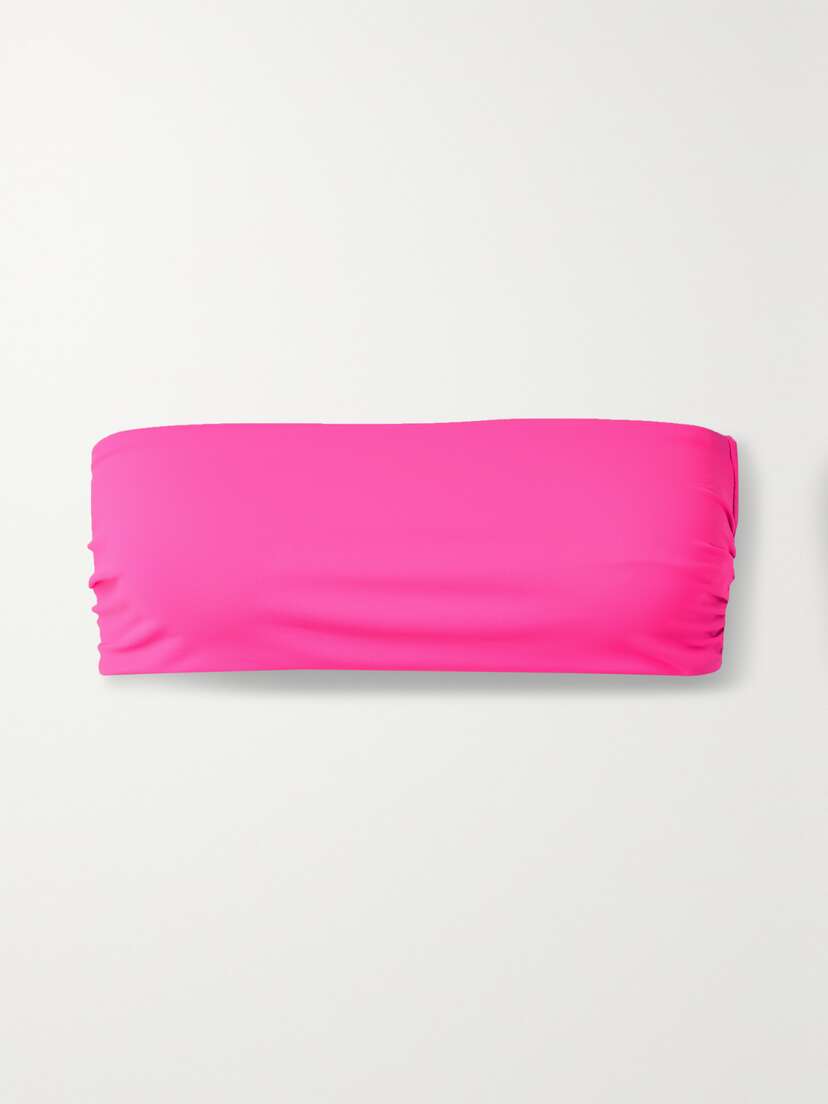 Mara Hoffman + Net Sustain Abigail Neon Stretch-econyl Bandeau Bikini Top - x large