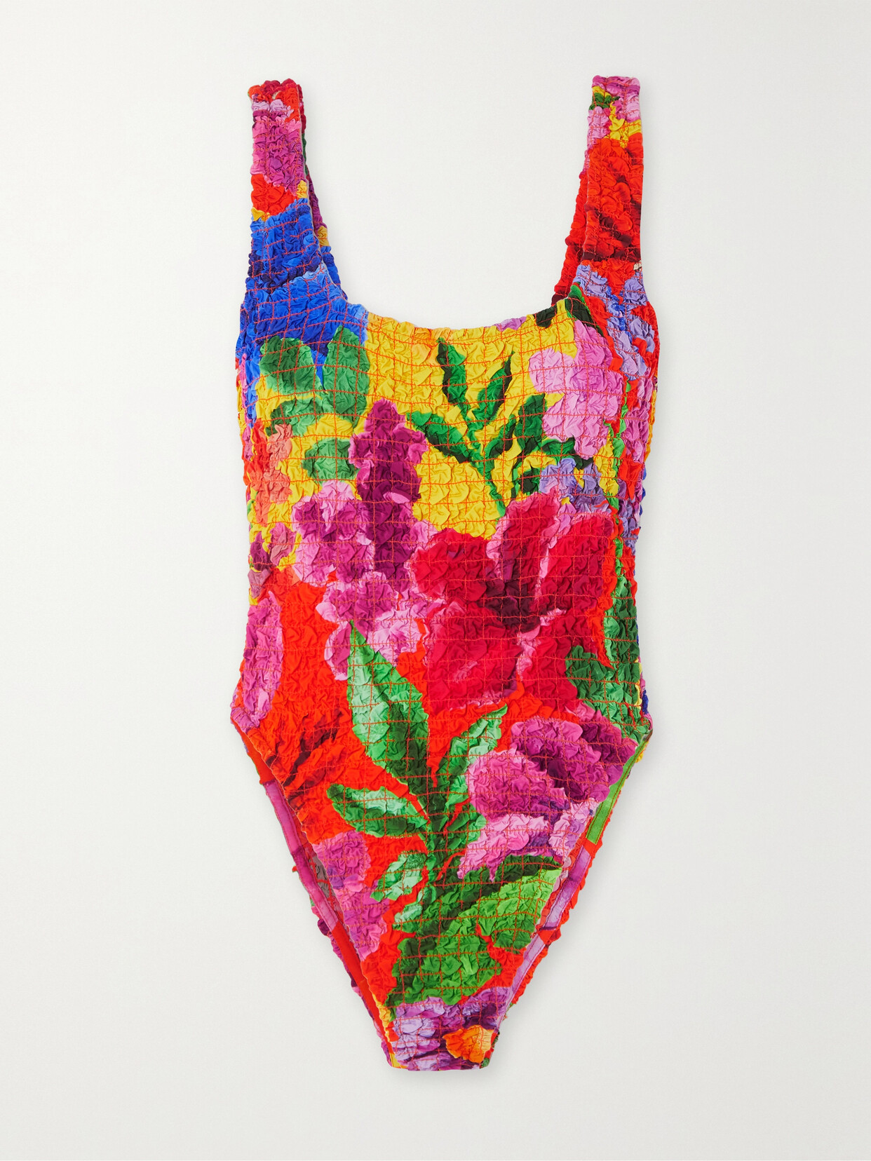 Mara Hoffman + Net Sustain Isa Printed Tencel Lyocell-popcorn Bodysuit