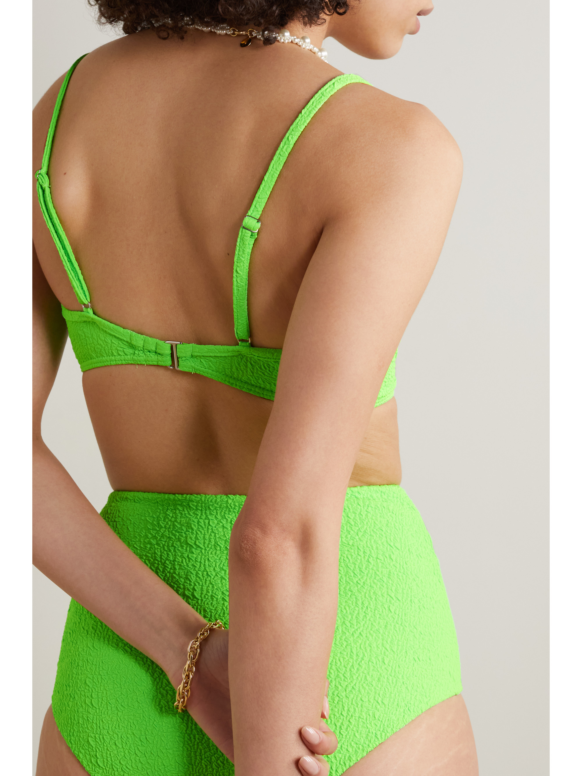 Mara Hoffman + NET SUSTAIN Lua recycled popcorn underwired bikini top