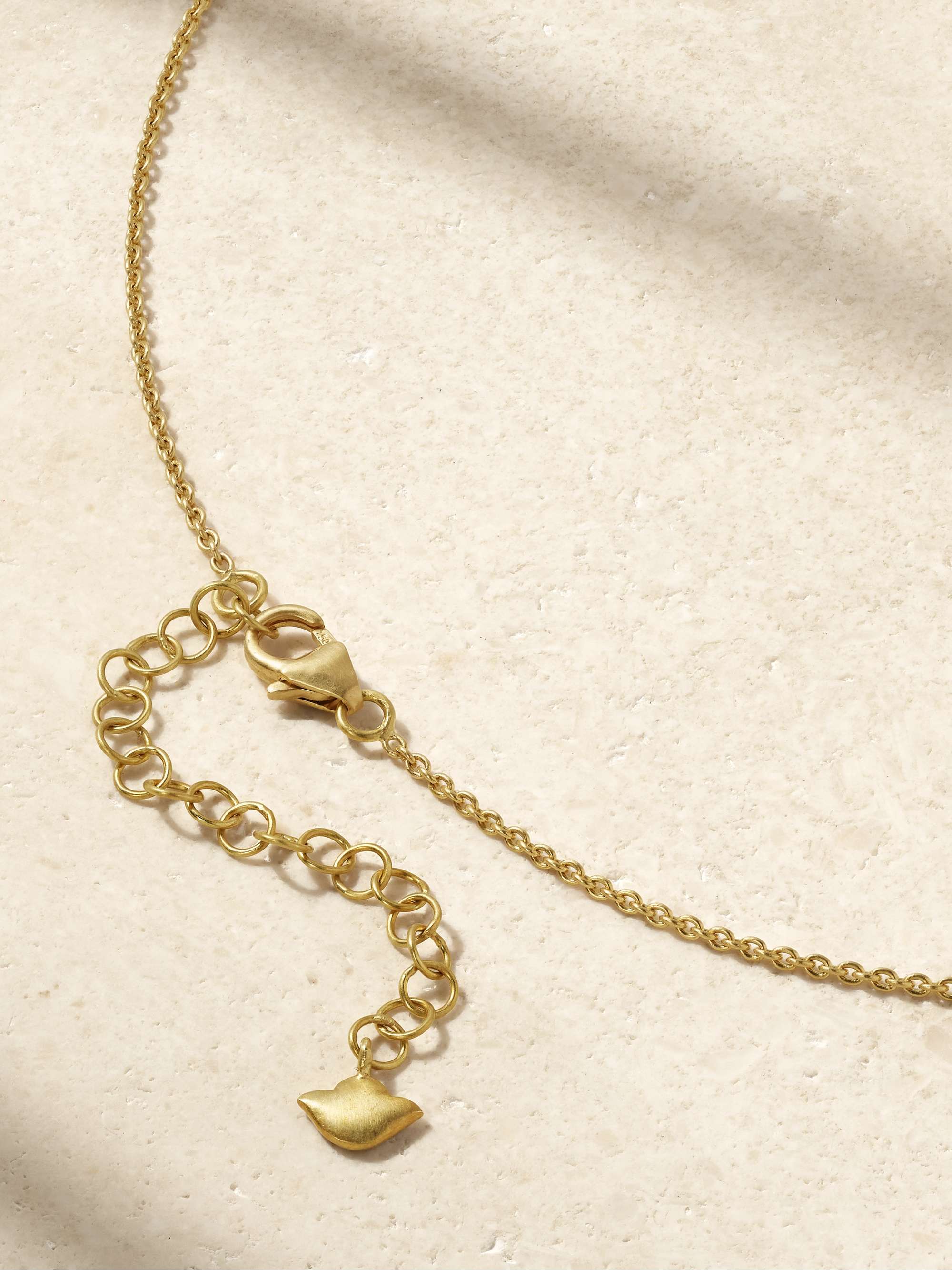 AMRAPALI LONDON Rhodium-plated 18-karat gold, emerald and diamond necklace