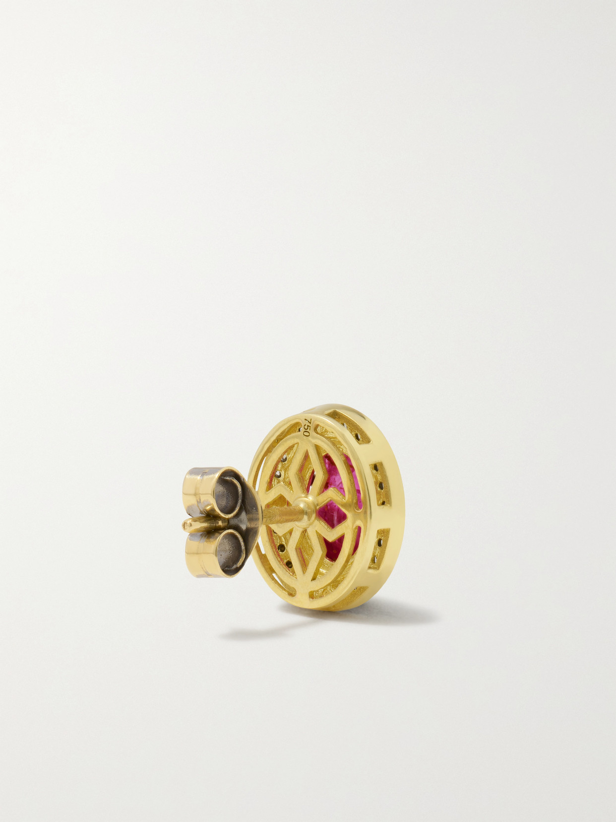 Amrapali London Rajasthan Rhodium-plated 18-karat Gold, Ruby And Diamond Earrings In Gold