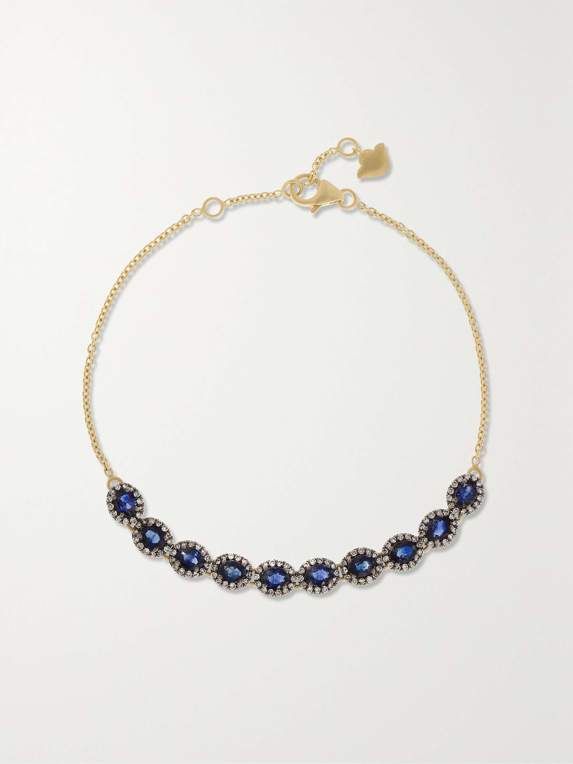 Gold sapphire and diamond bracelet sales