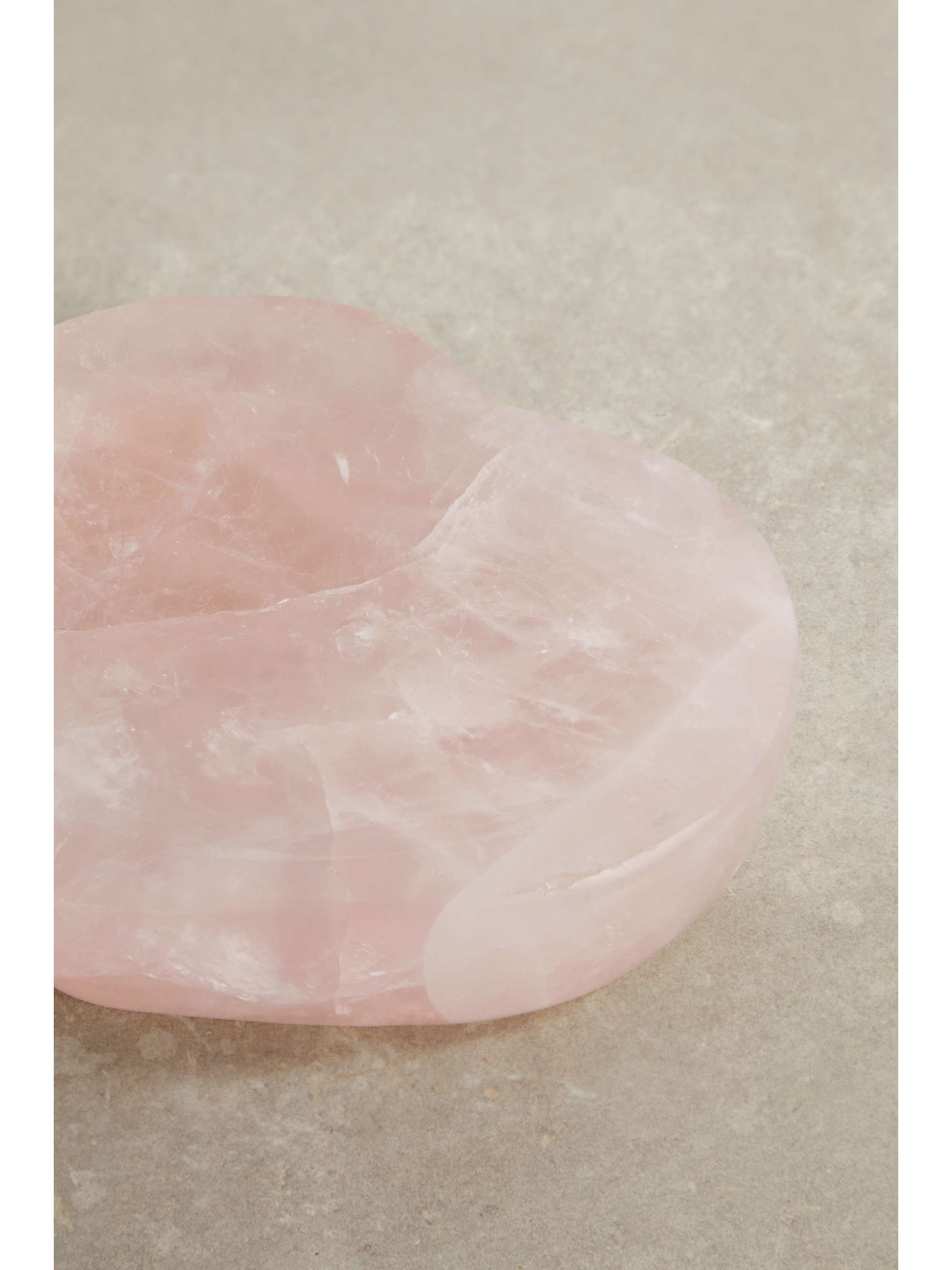 JIA JIA Rose quartz heart bowl