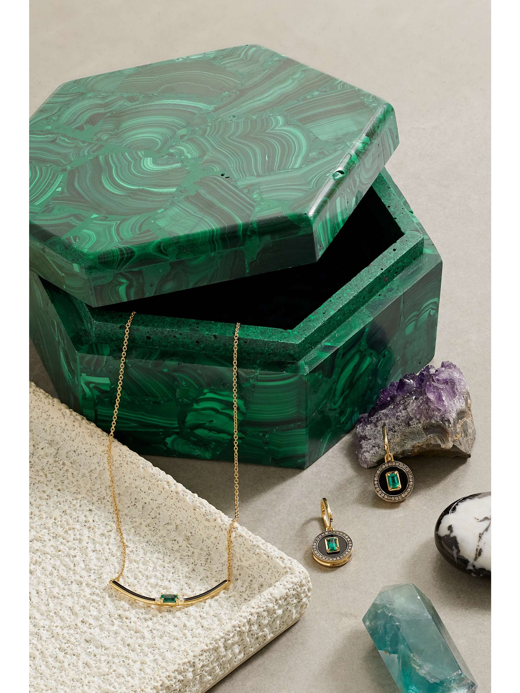 JIA JIA Boîte à bijoux en malachite