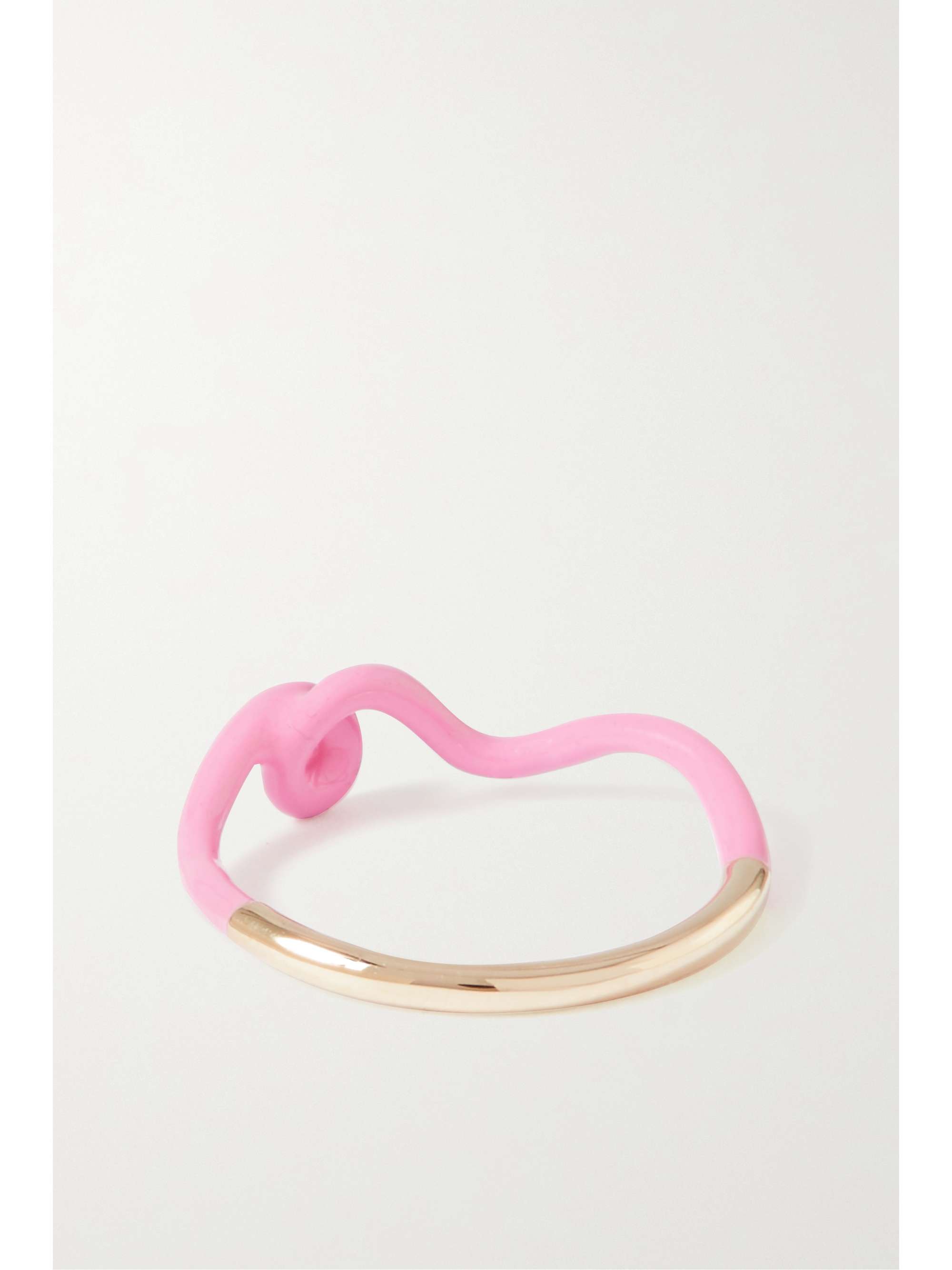 BEA BONGIASCA Wave 9-karat gold and enamel ring