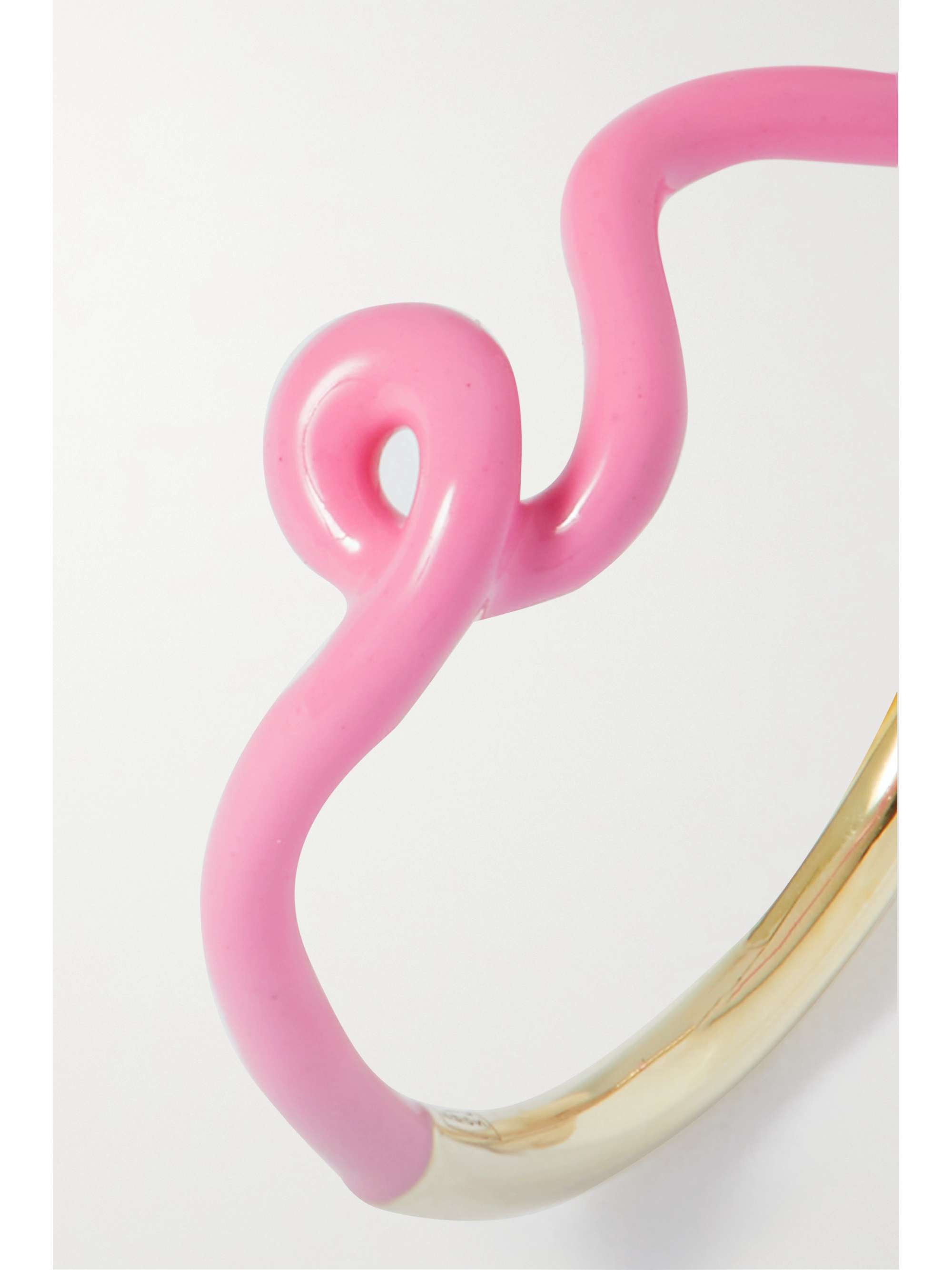 BEA BONGIASCA Wave 9-karat gold and enamel ring