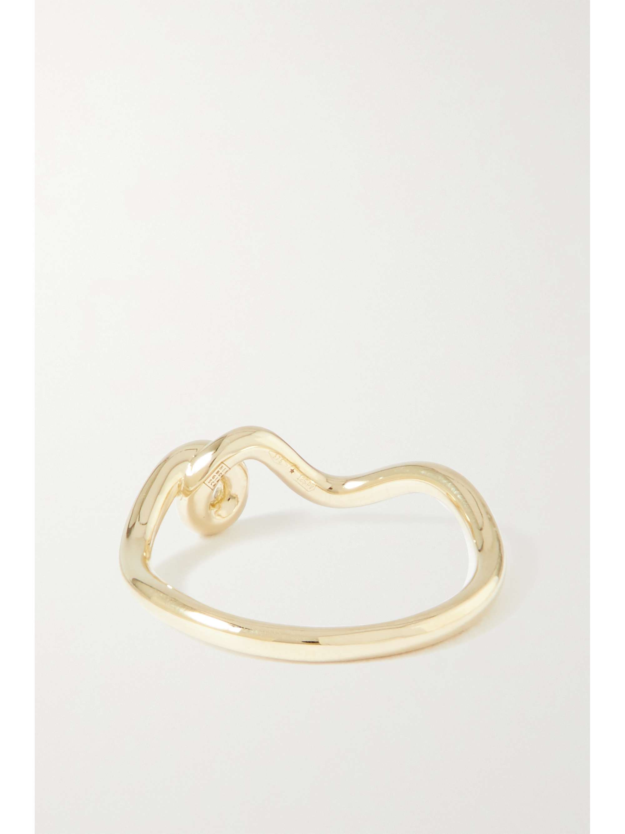BEA BONGIASCA Wave 9-karat gold and enamel ring