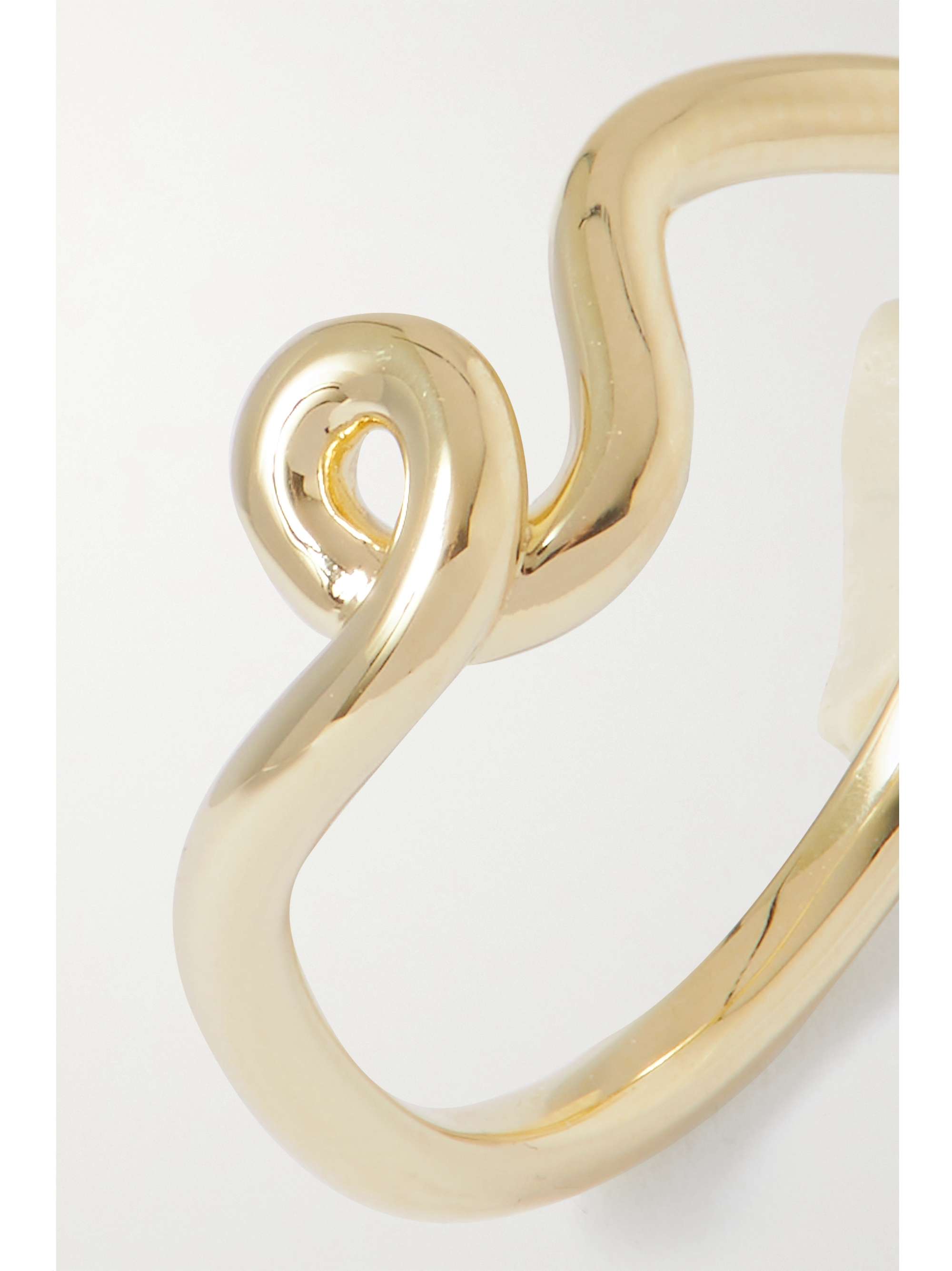 BEA BONGIASCA Wave 9-karat gold and enamel ring