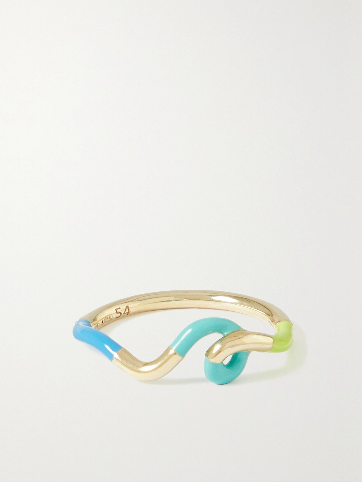 Bea Bongiasca - Multi Frequency 9-karat Gold And Enamel Ring - Blue