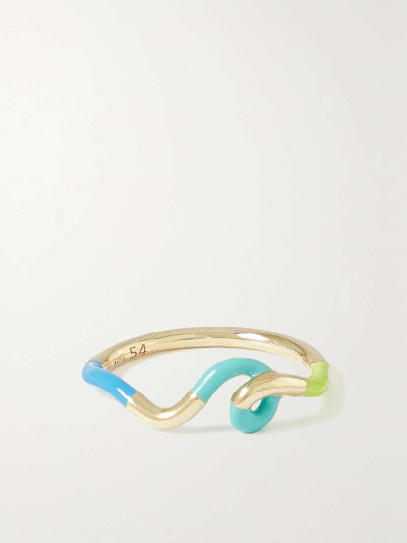 Bea Bongiasca Multi Frequency 9-karat Gold And Enamel Ring