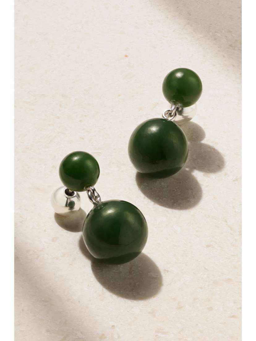 Sophie Buhai + Net Sustain Everyday Silver Jade Earrings