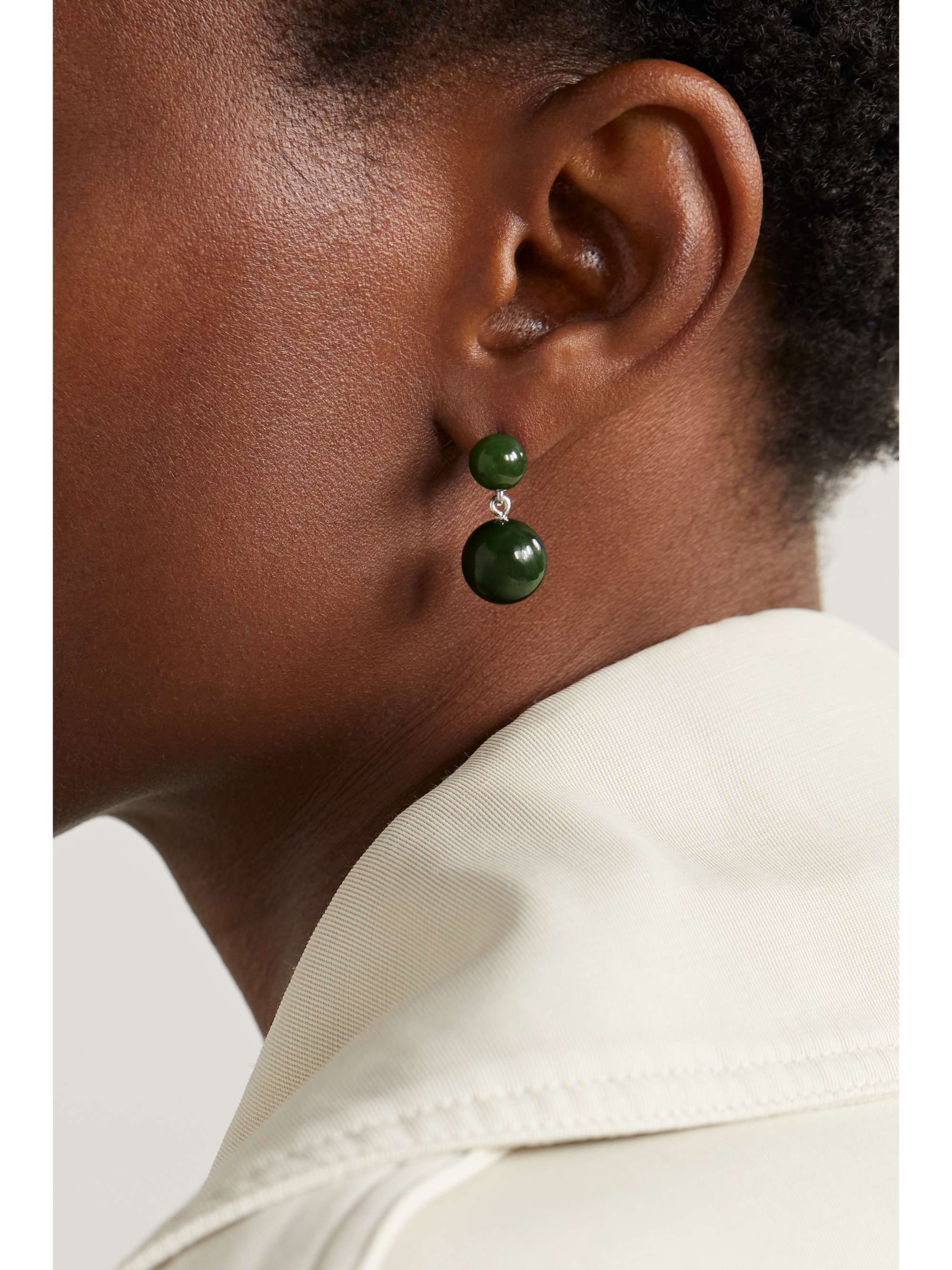SOPHIE BUHAI Everyday silver jade single earring