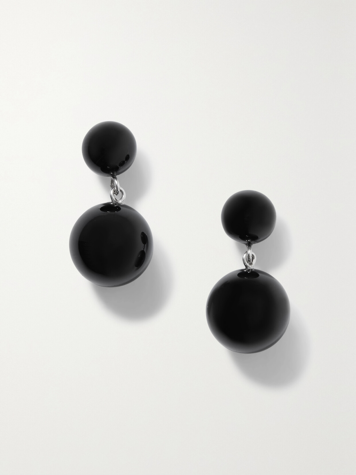 Sophie Buhai Everyday Boules Small Silver Onyx Earrings In Black