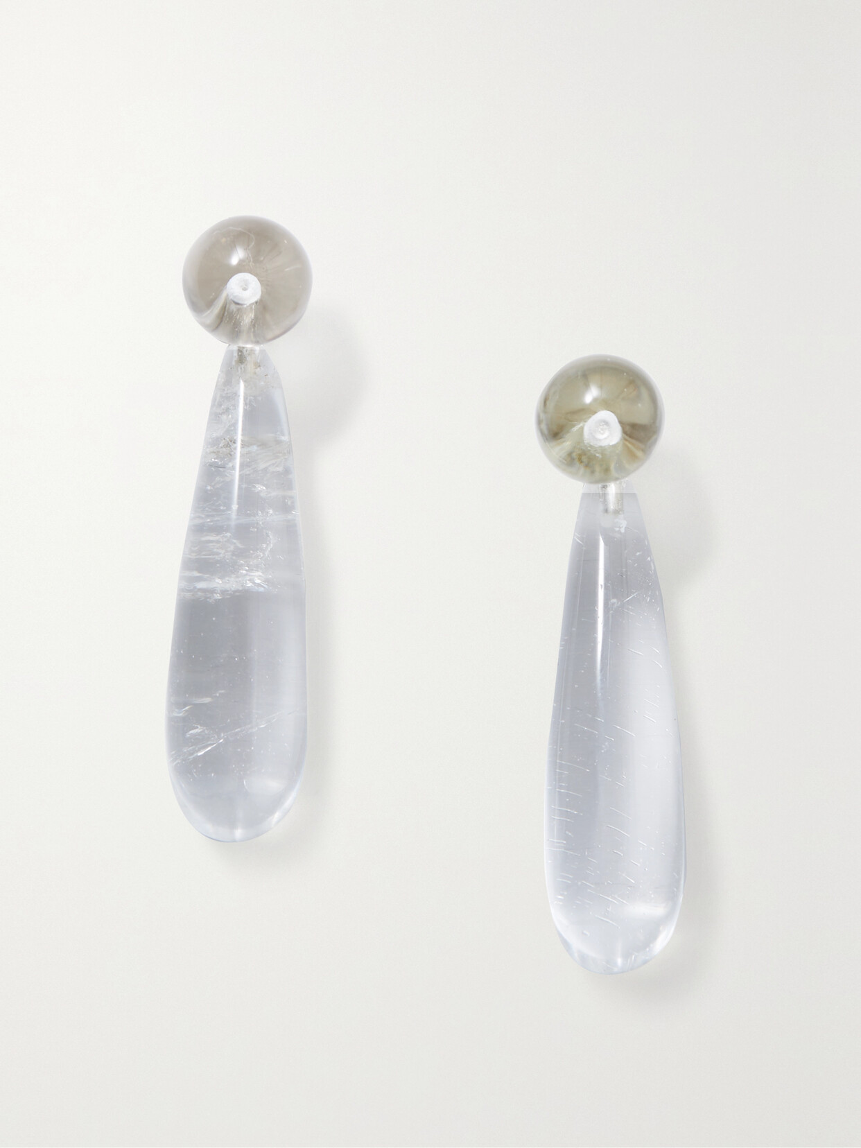 Sophie Buhai - + Net Sustain Angelikka Silver Quartz Earrings - Clear