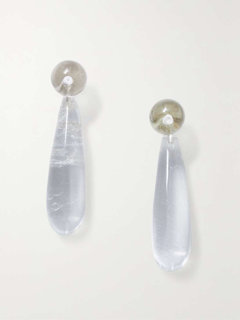 Sophie Buhai + Net Sustain Angelikka Silver Quartz Earrings
