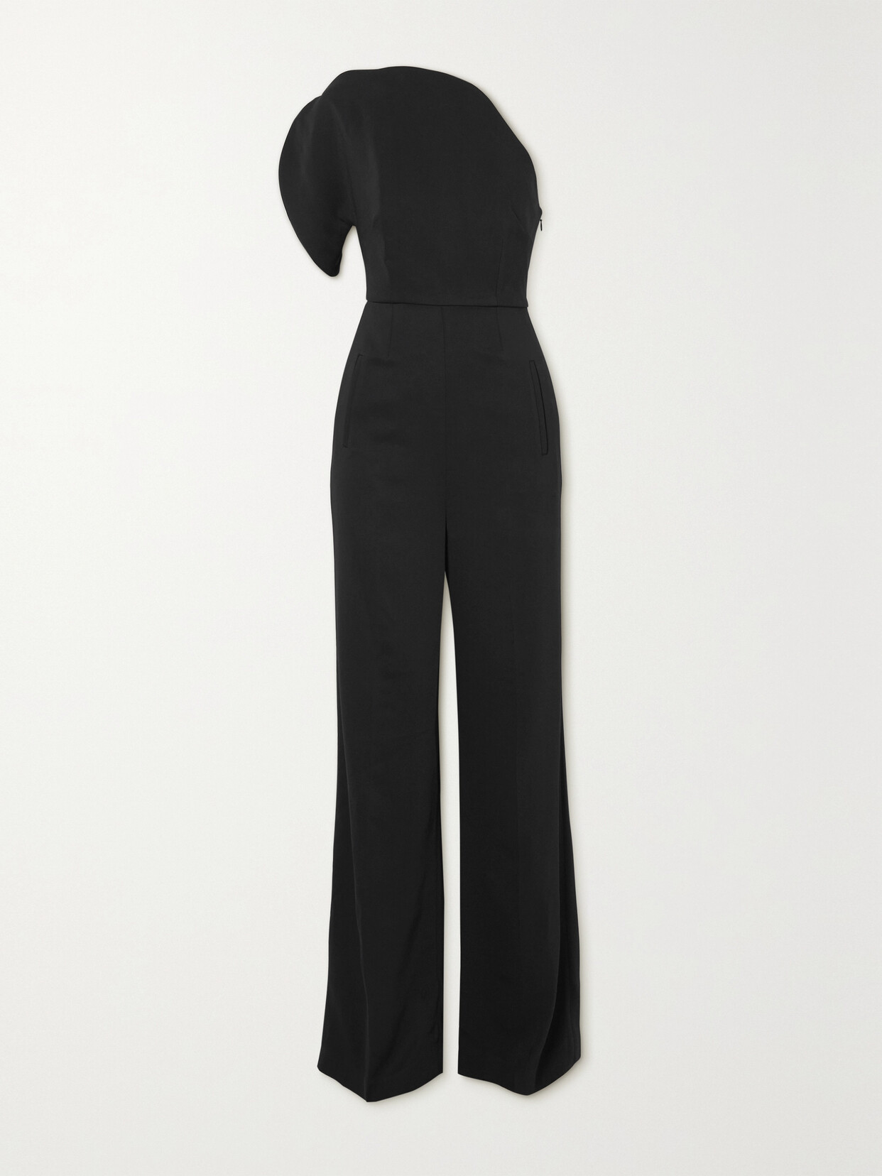 Roland Mouret - One-shoulder Cady Wide-leg Jumpsuit - Black