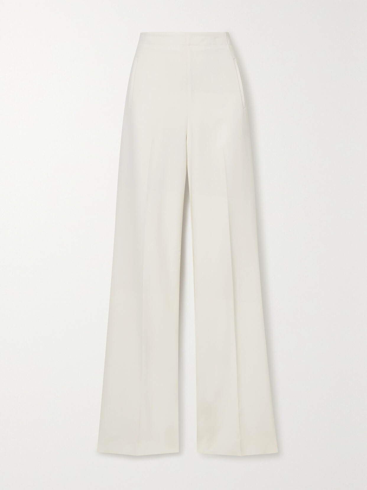 Roland Mouret - Pleated Cady Wide-leg Pants - White