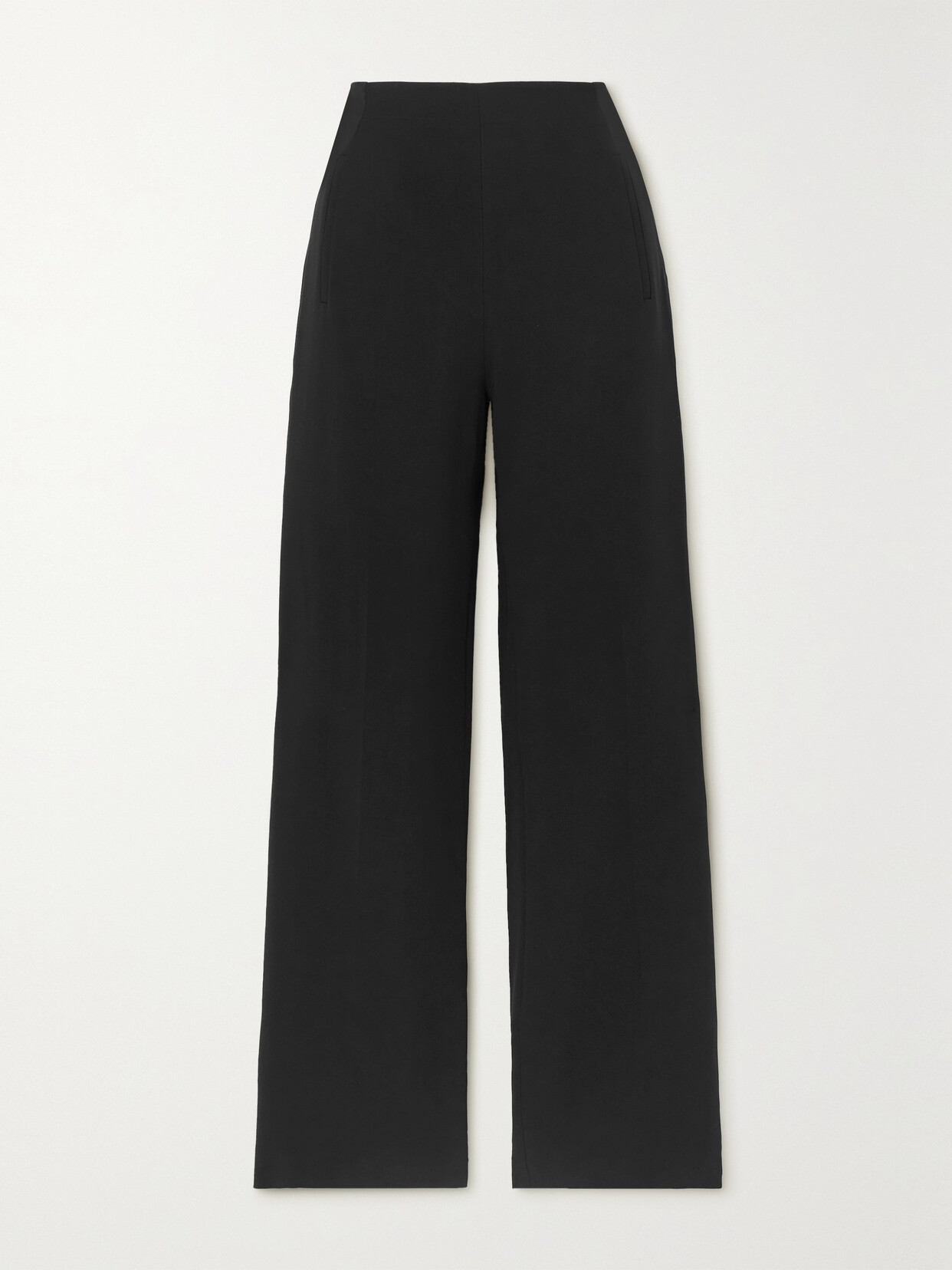 Shop Roland Mouret Stretch-cady Wide-leg Pants In Black