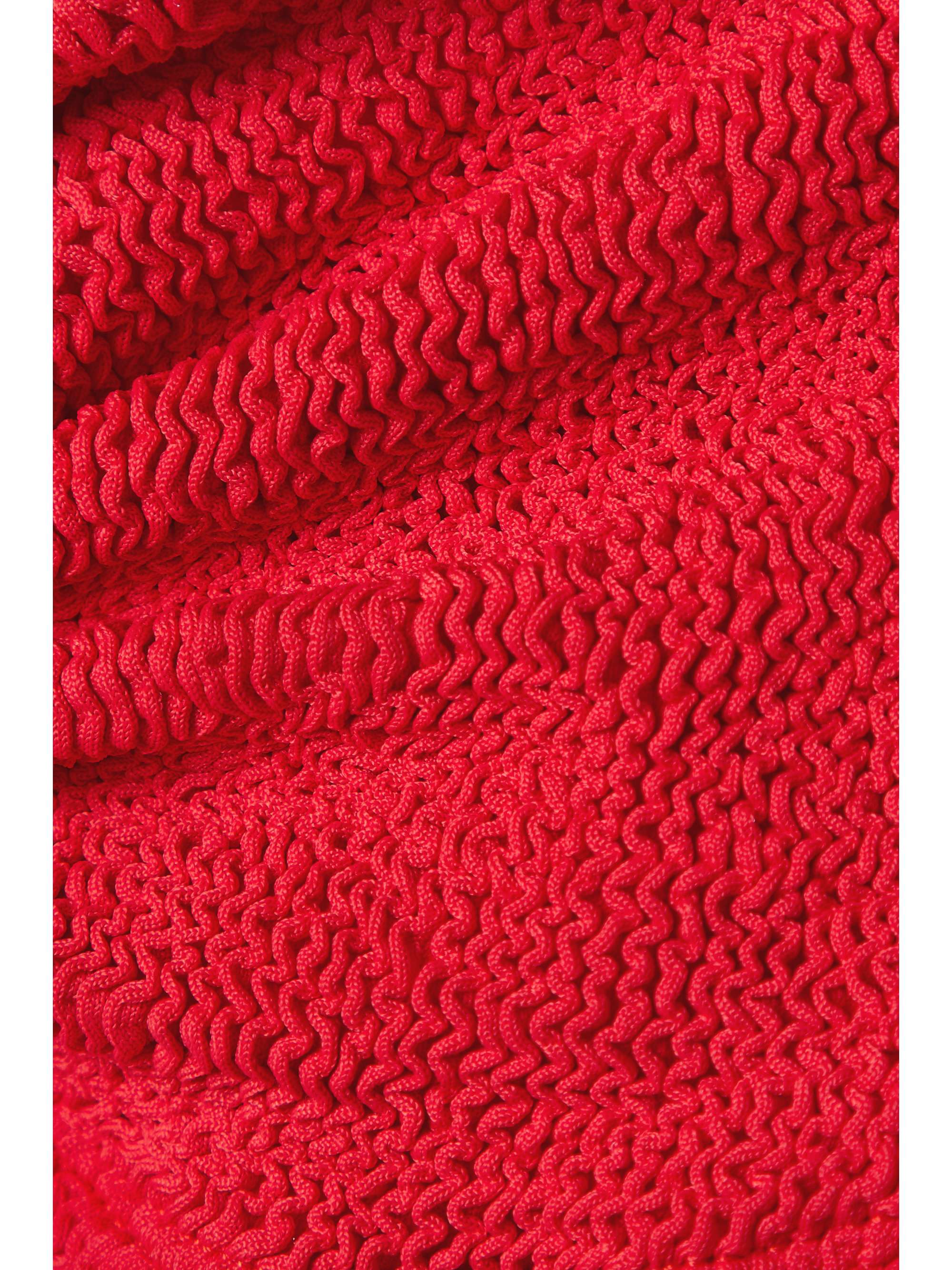 HUNZA G Ruby seersucker bandeau bikini