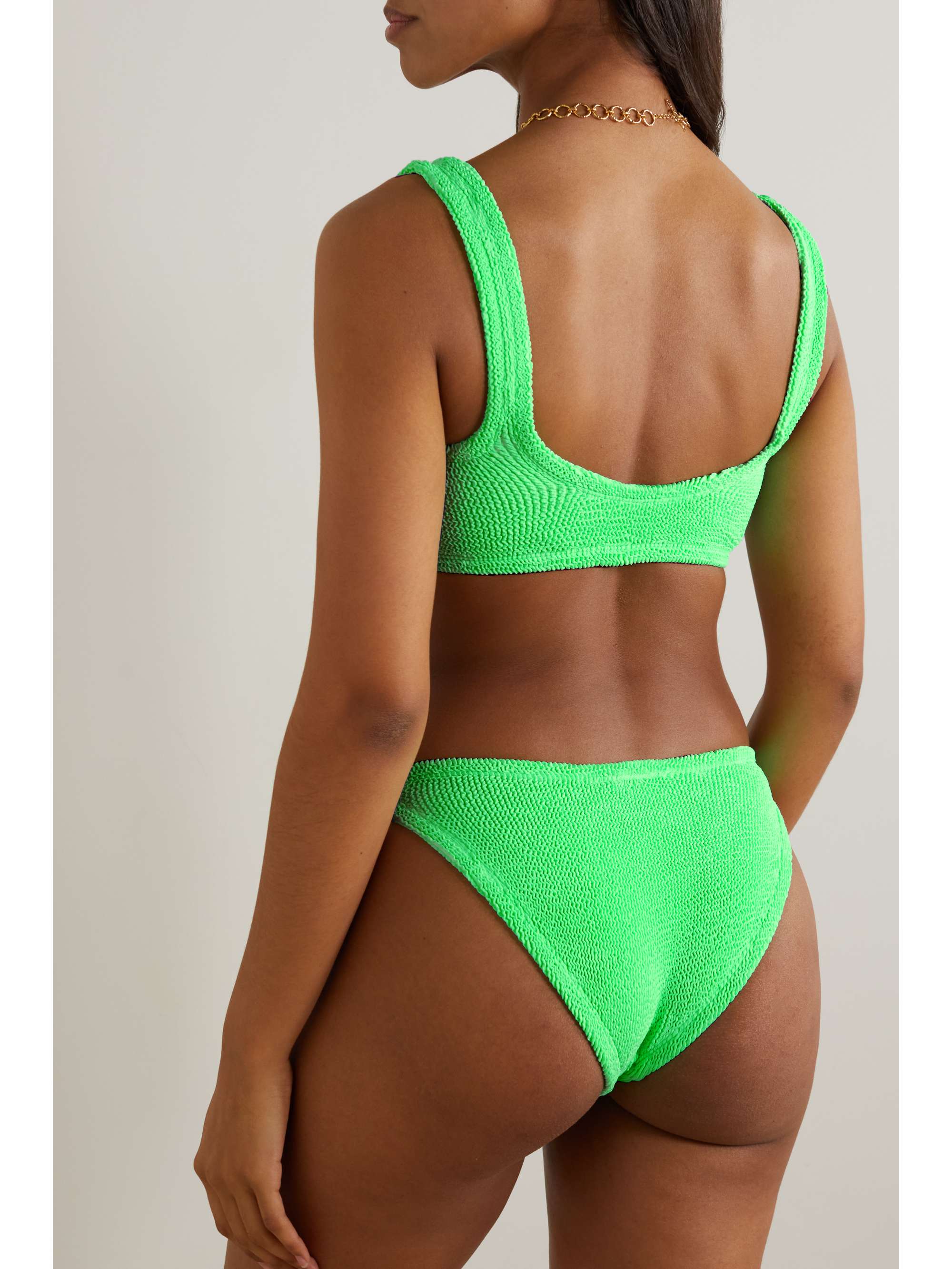 HUNZA G + NET SUSTAIN Xandra seersucker bikini