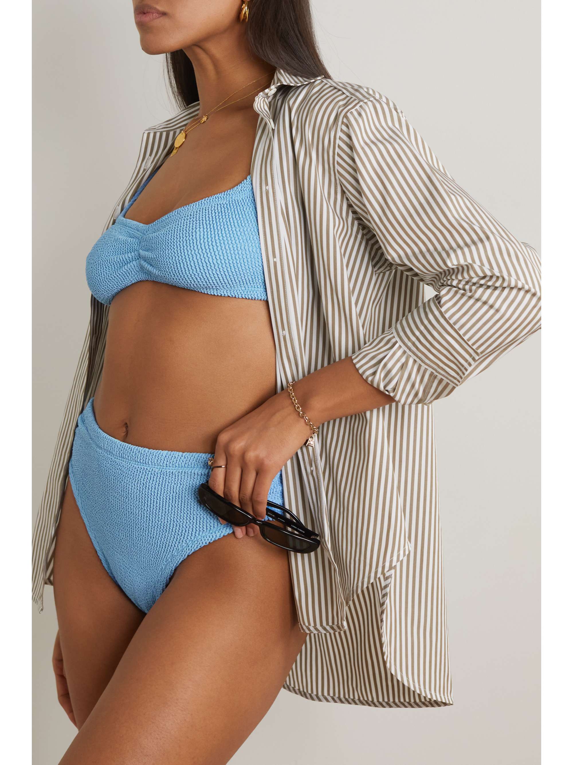 HUNZA G + NET SUSTAIN Taylor seersucker bikini