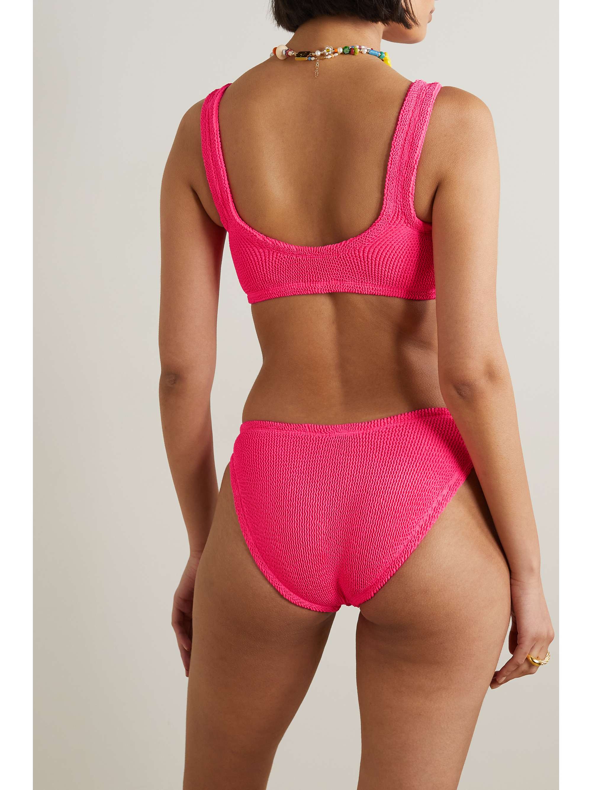 HUNZA G + NET SUSTAIN Xandra seersucker bikini