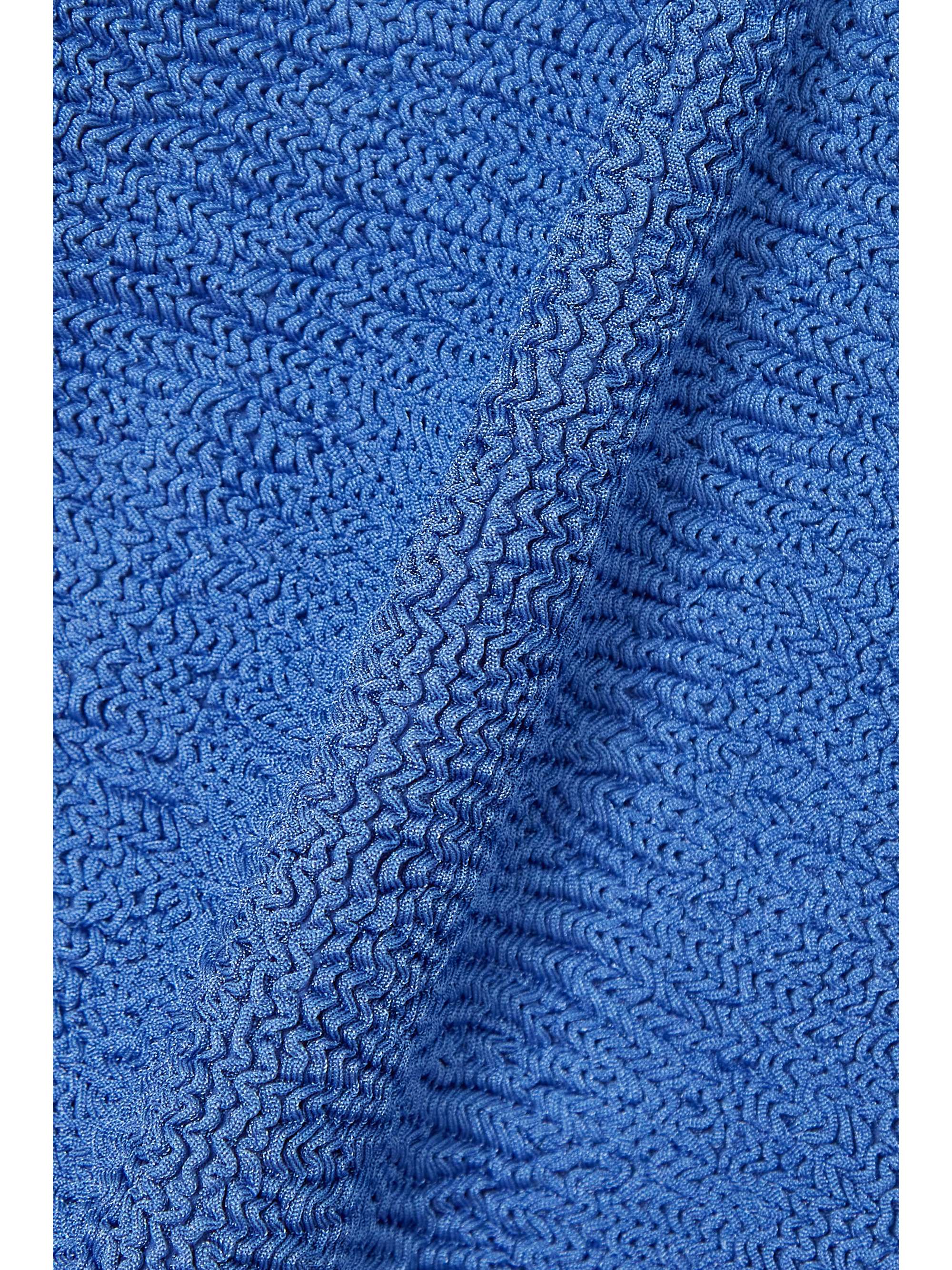 HUNZA G + NET SUSTAIN Pamela seersucker swimsuit NETAPORTER