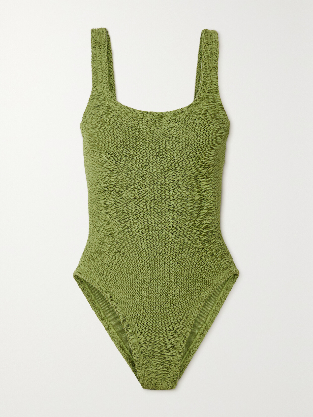 Hunza G - + Net Sustain Seersucker Swimsuit - Green