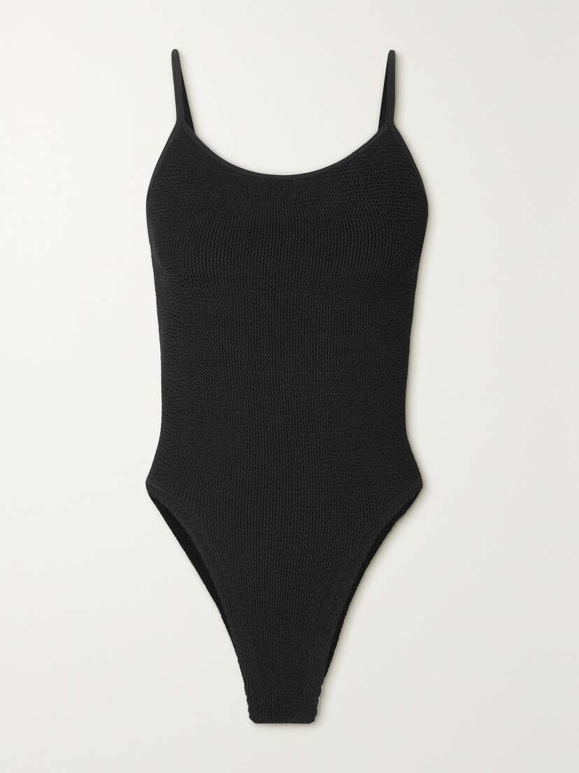 Hunza G + Net Sustain Pamela Seersucker Swimsuit