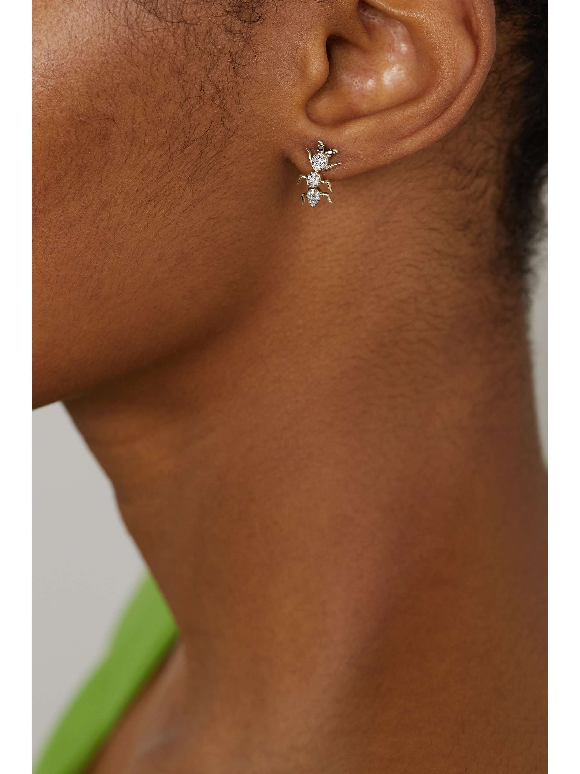 YVONNE LÉON 9-karat gold diamond single earring