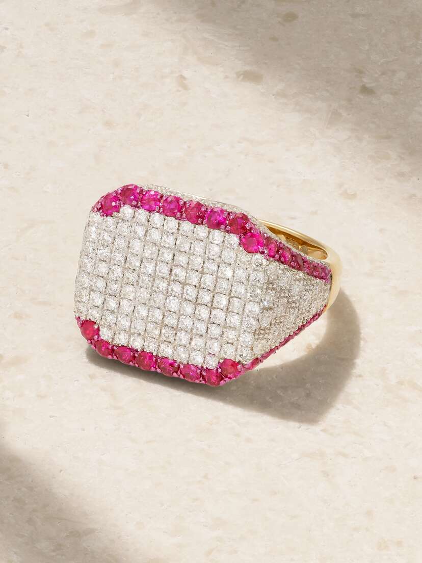 Yvonne Léon Chevaliere Princesse 9-karat , Diamond And Ruby Ring