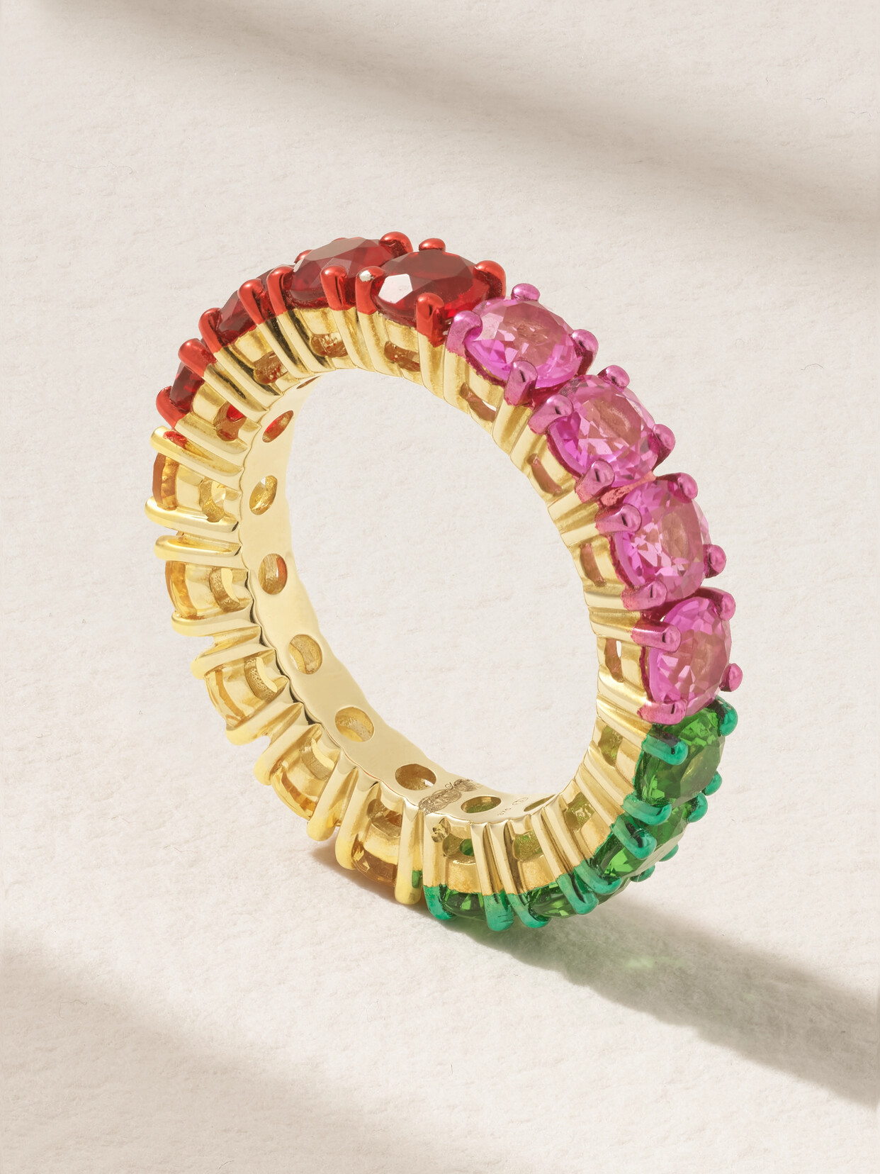 Yvonne Léon - Alliance Rivière 9-karat Gold, Citrine And Crystal Ring - 6
