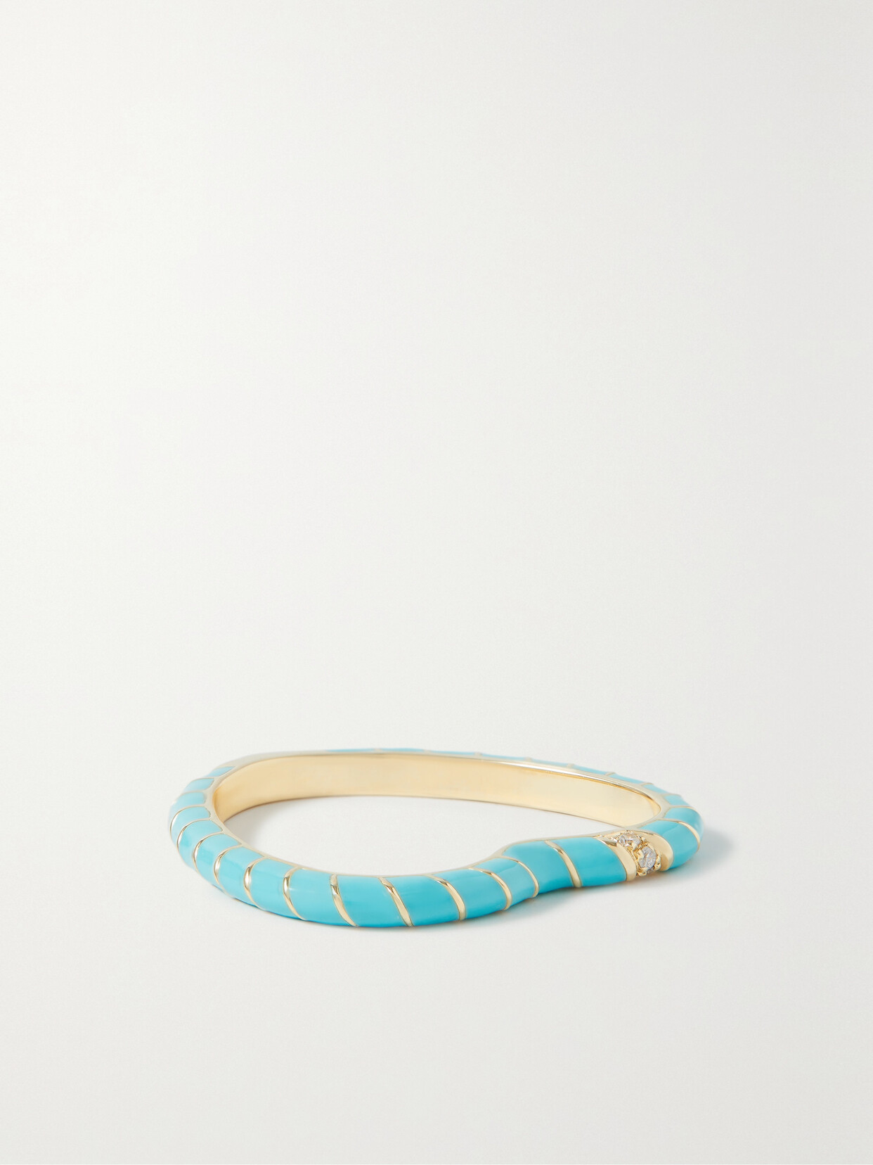 Yvonne Léon - 9-karat Gold, Enamel And Diamond Ring - 5