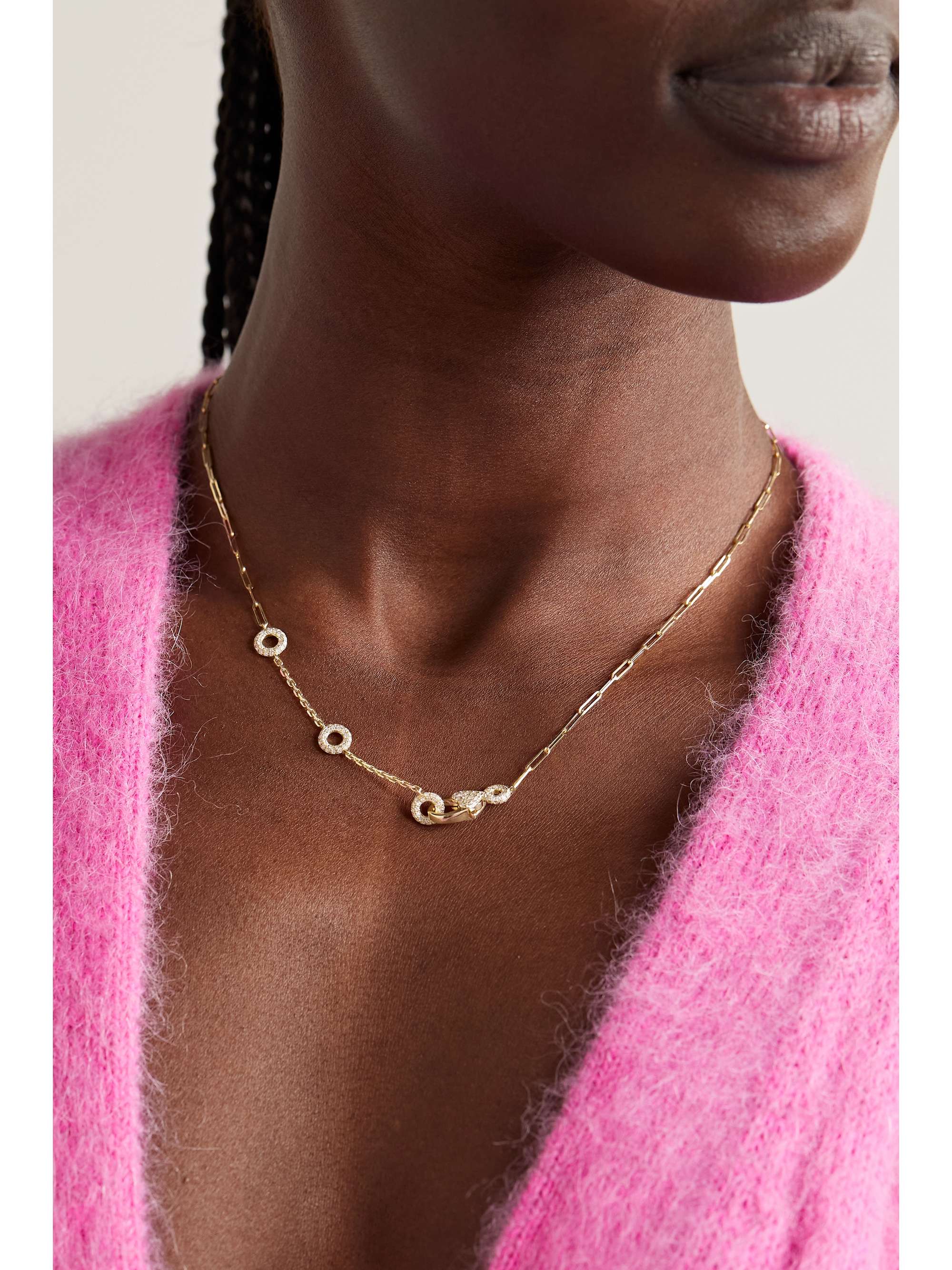 YVONNE LÉON 18-karat gold diamond necklace