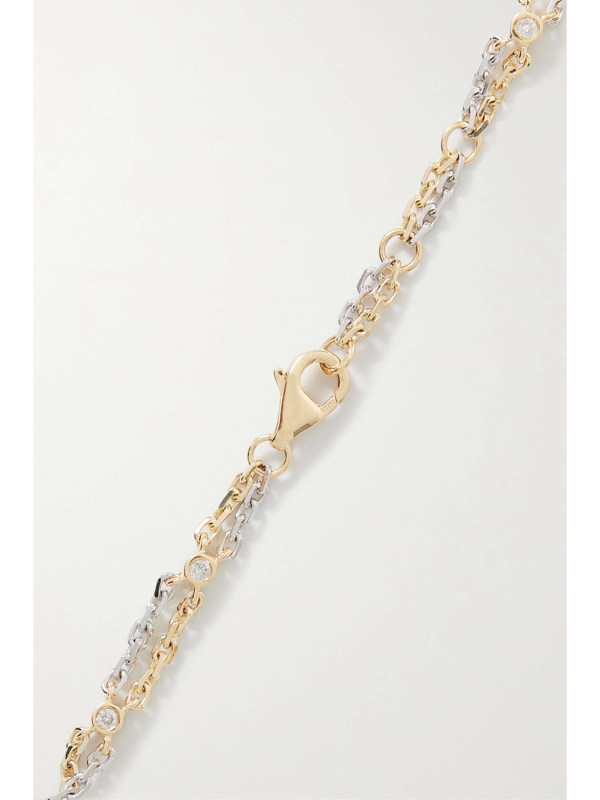 YVONNE LÉON 18-karat white and yellow gold diamond bracelet
