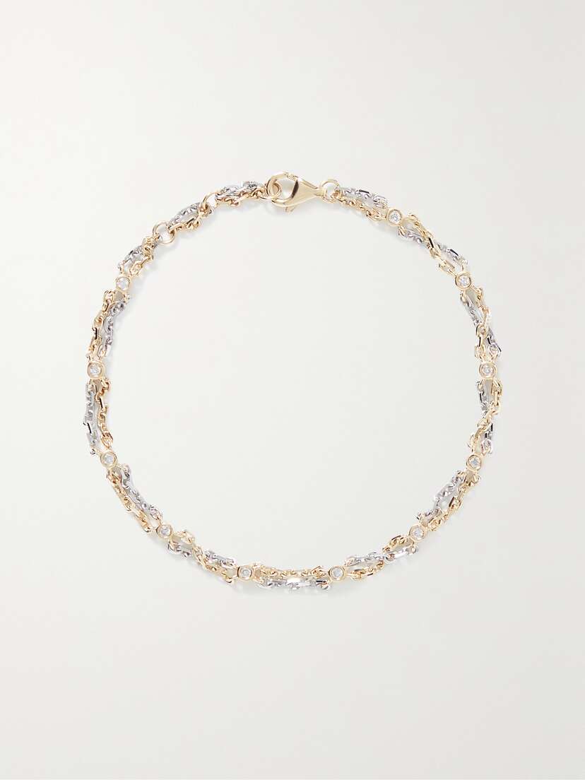 Yvonne Léon 18-karat White And Yellow Gold Diamond Bracelet