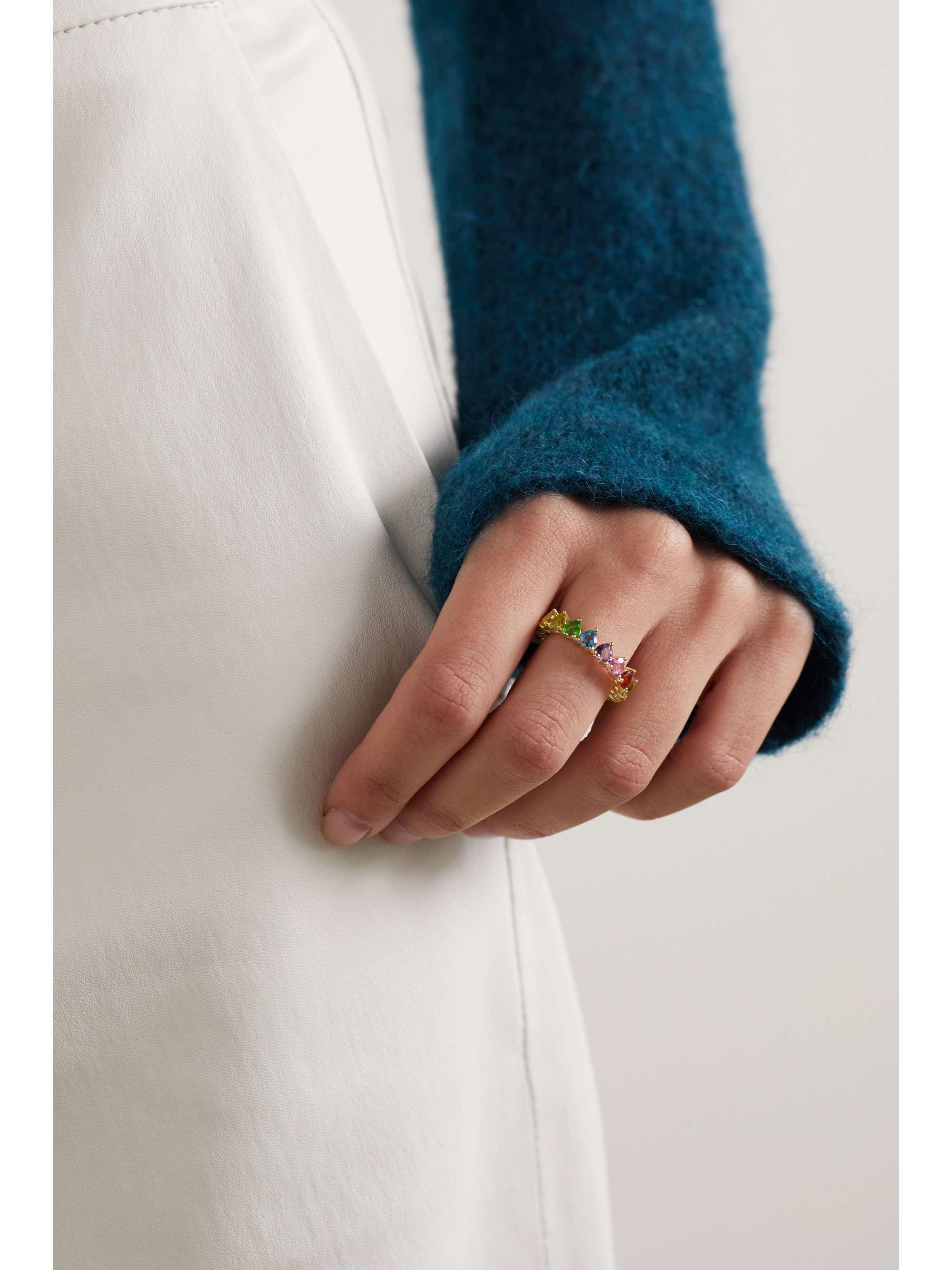 YVONNE LÉON Mini Alliance 9-karat gold multi-stone ring