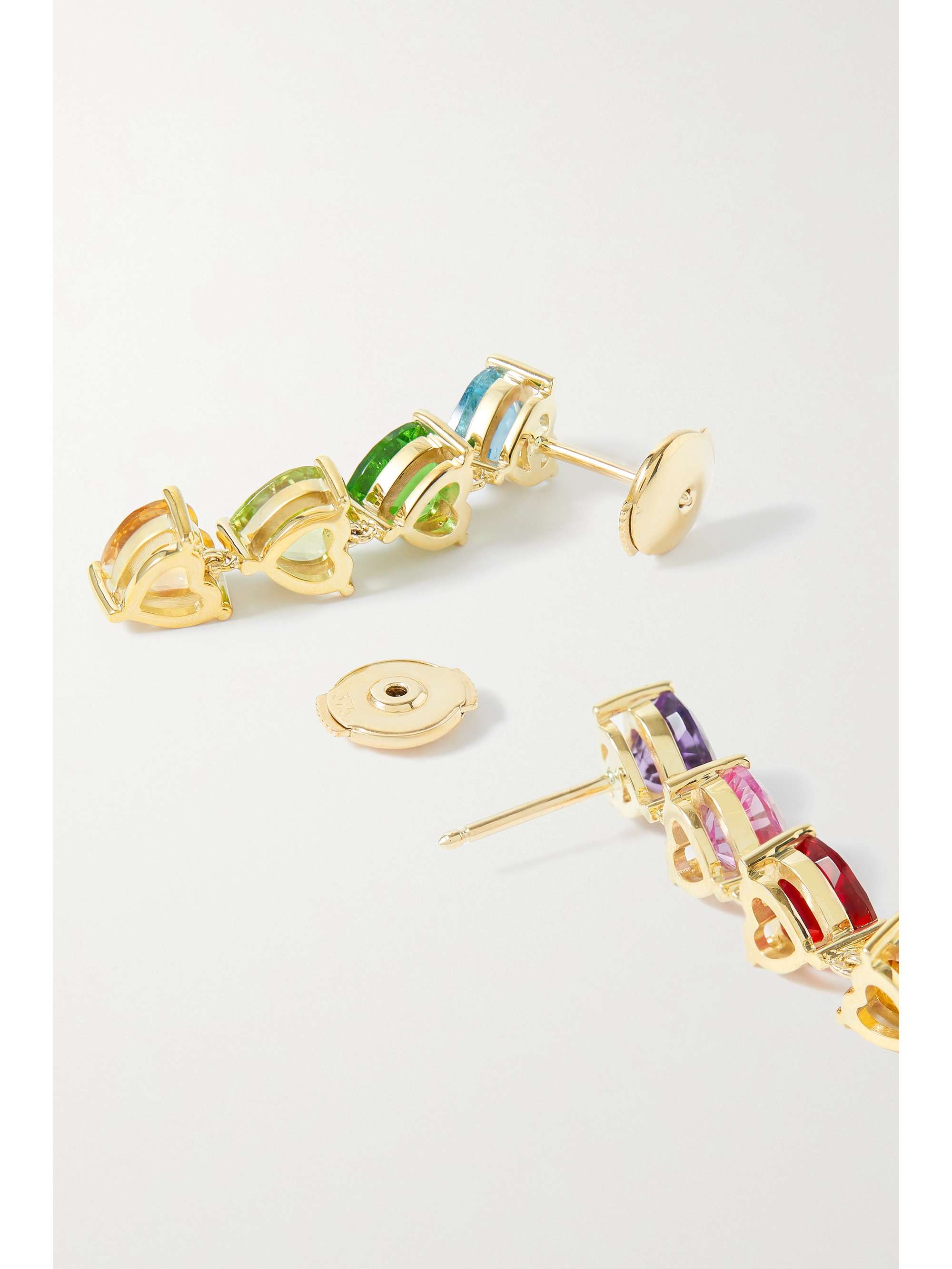YVONNE LÉON 9-karat gold multi-stone earrings