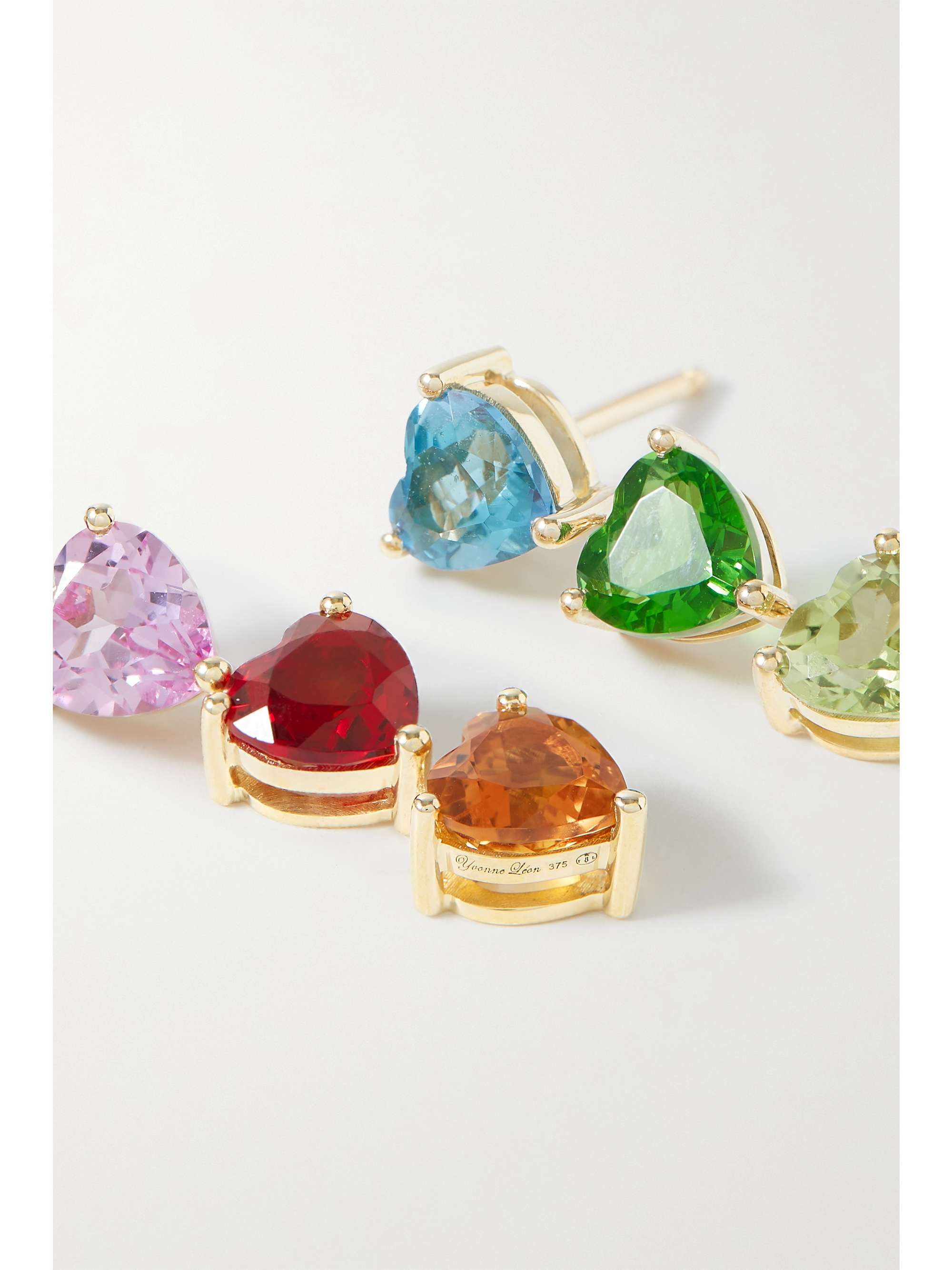 YVONNE LÉON 9-karat gold multi-stone earrings