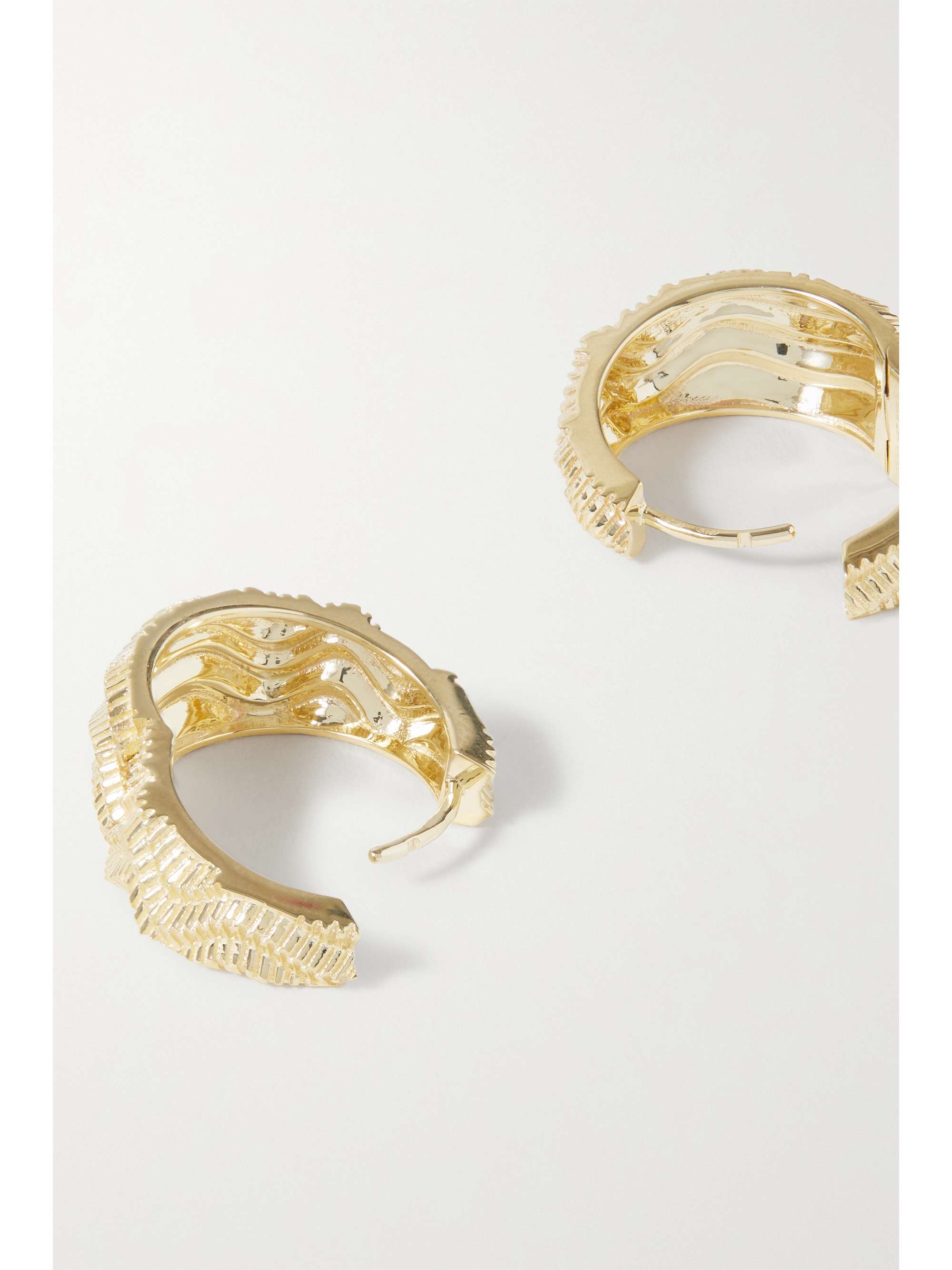 YVONNE LÉON 9-karat gold diamond hoop earrings