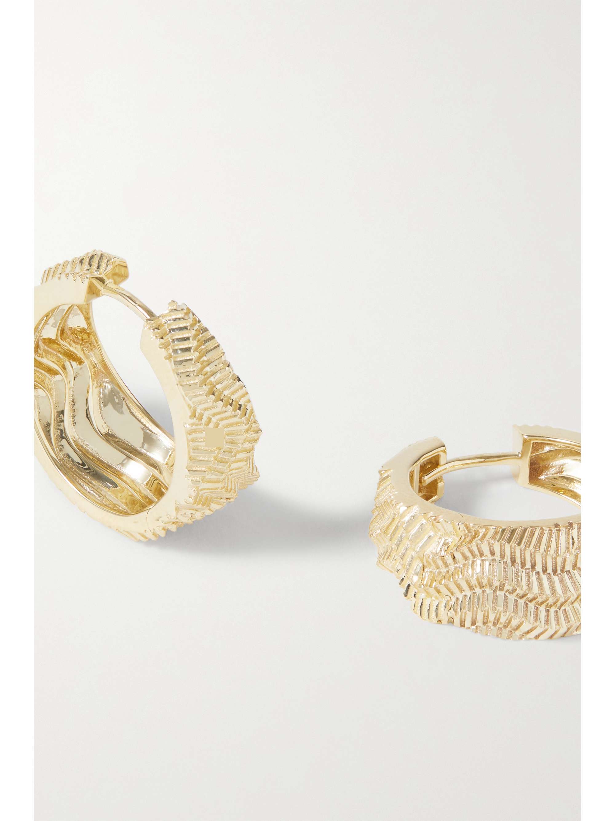 YVONNE LÉON 9-karat gold diamond hoop earrings