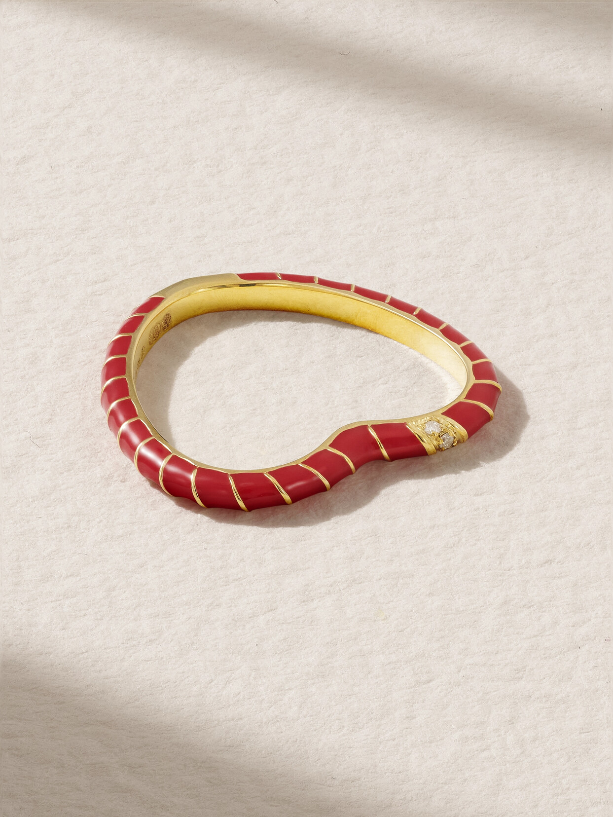 Yvonne Léon - 9-karat Gold, Enamel And Diamond Ring - 8