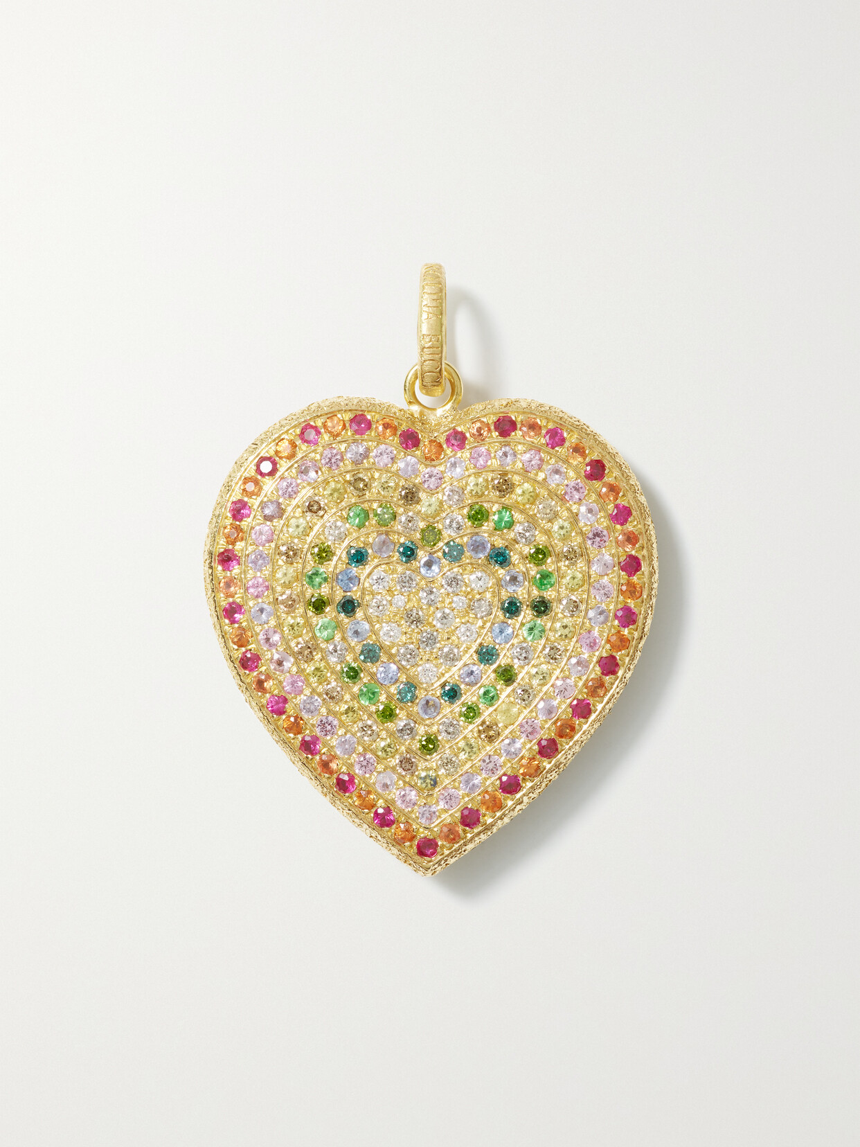 Carolina Bucci - Large Cuore 18-karat Gold, Sapphire And Diamond Pendant - one size