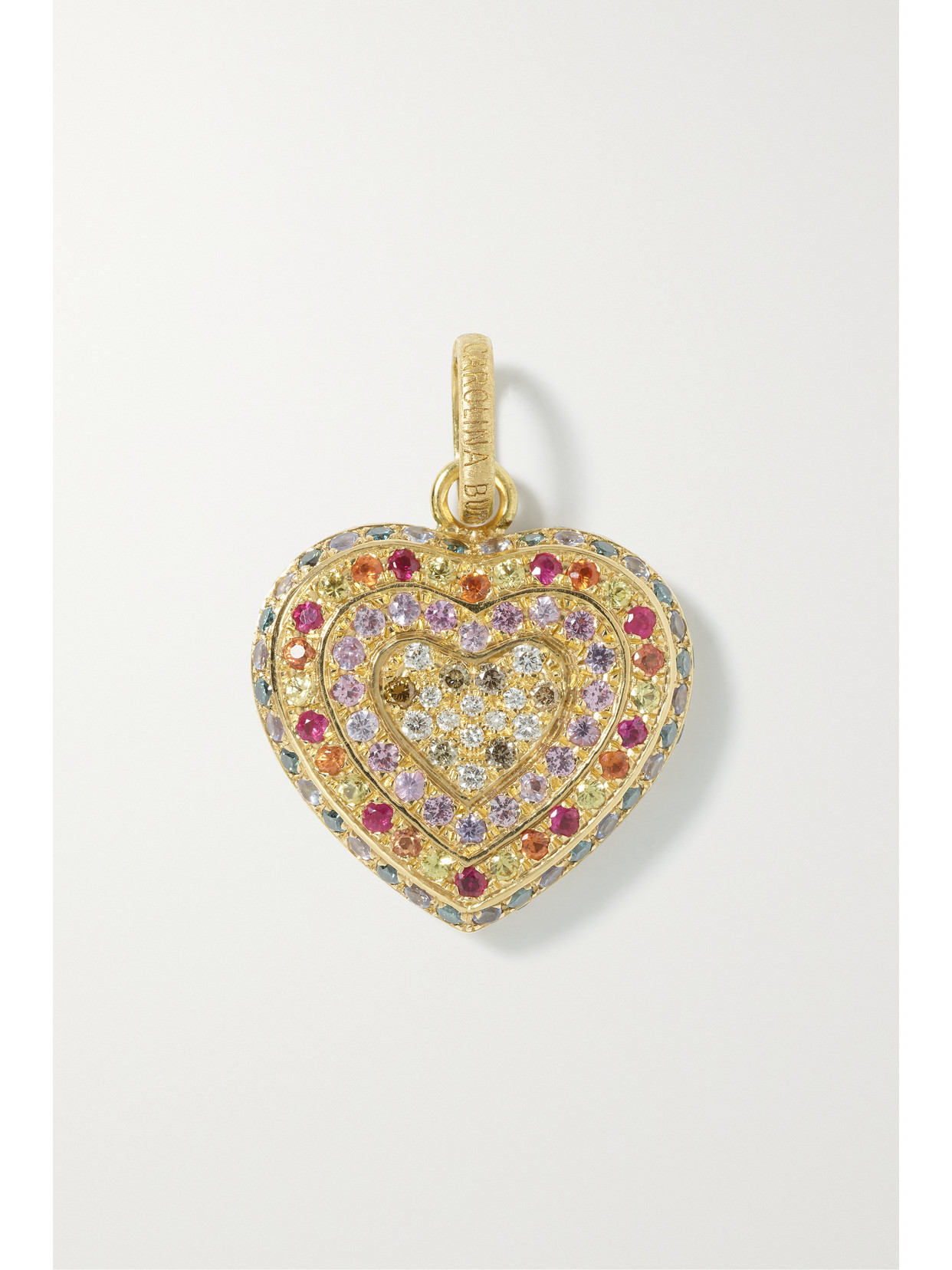 Carolina Bucci - Small Cuore 18-karat Gold, Sapphire And Diamond Pendant - one size