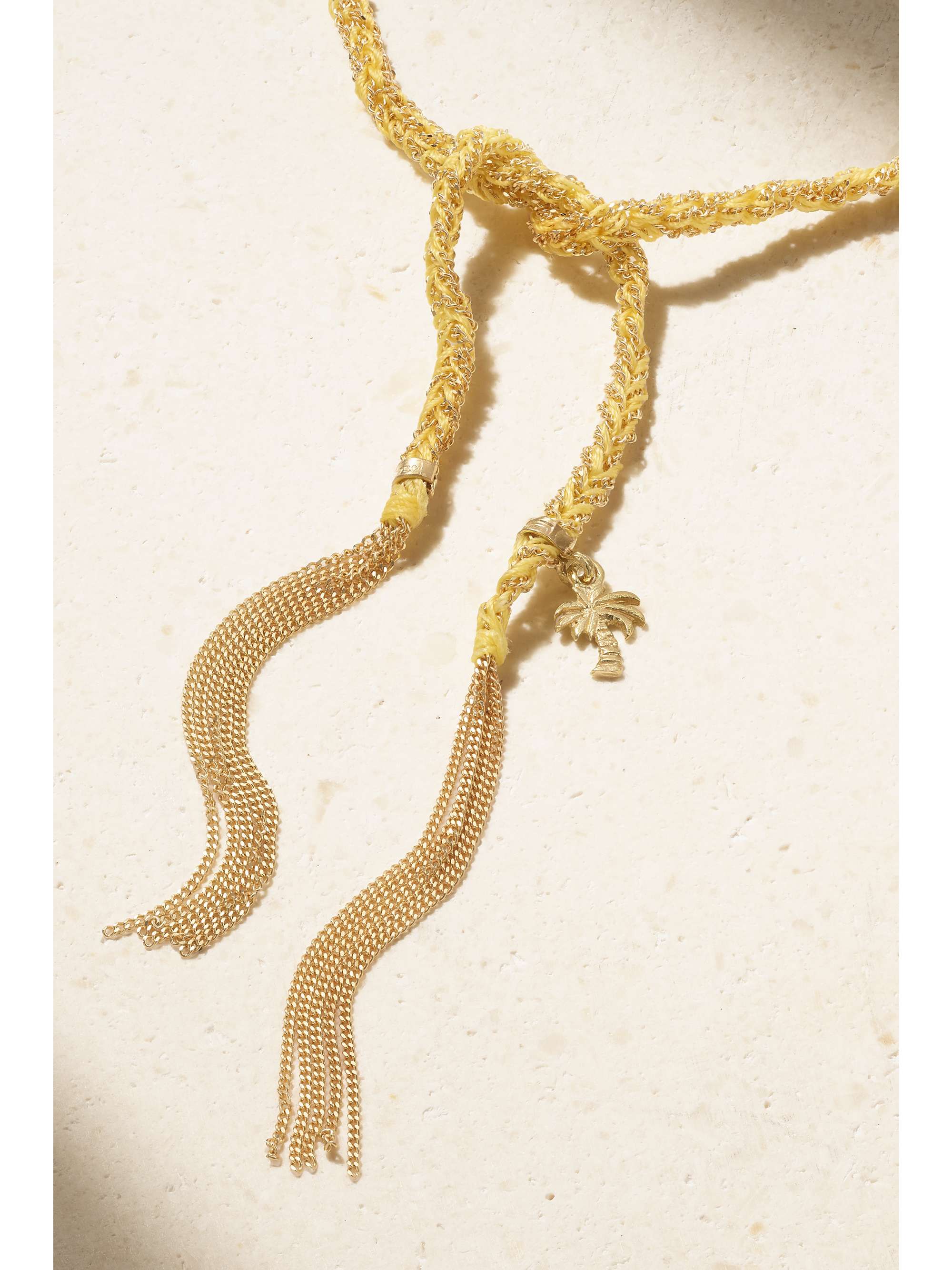 CAROLINA BUCCI Travel Lucky 18karat gold and silk bracelet NETAPORTER